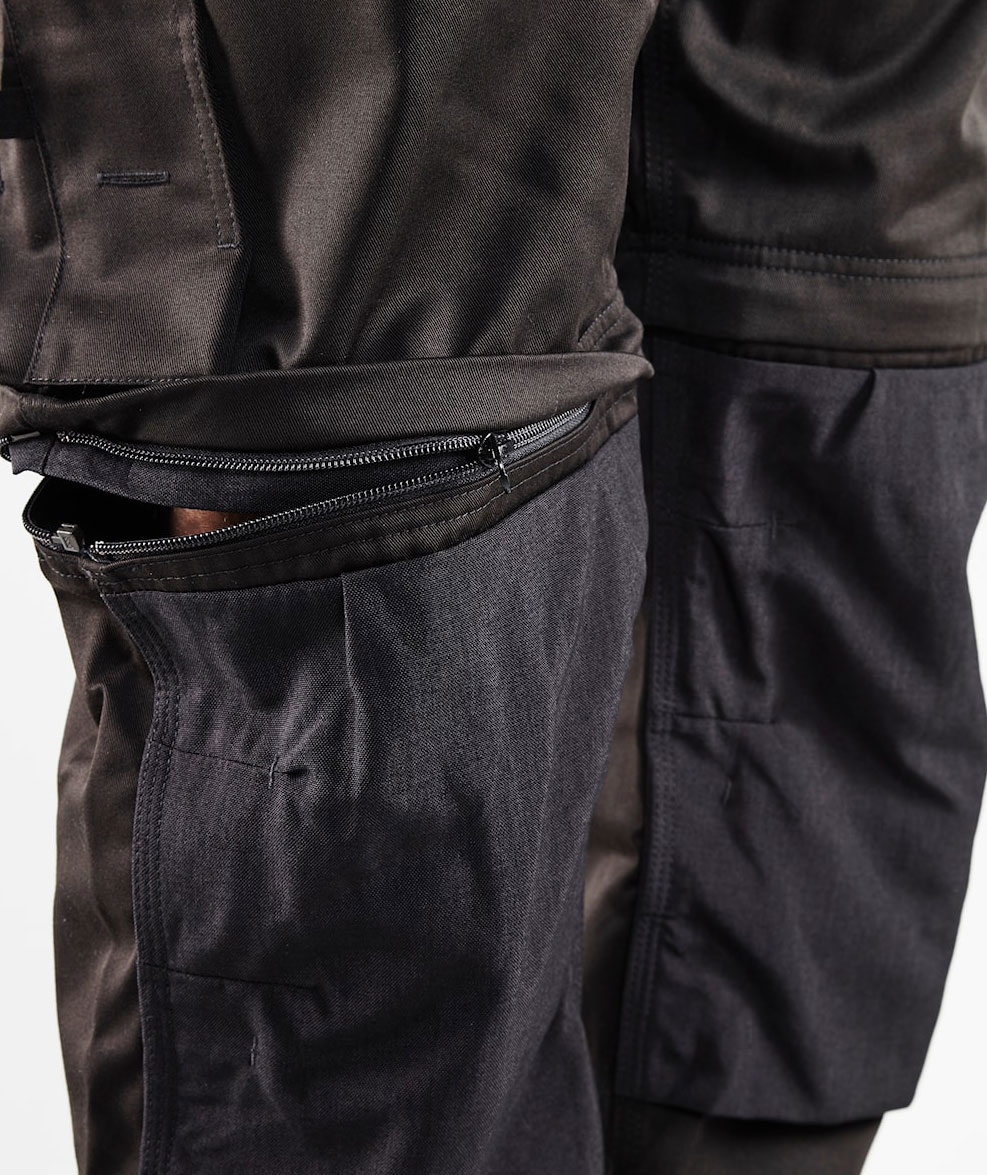 Bl&aring;kl&auml;der craftsman trousers w. zip-off, Black, large image number 5