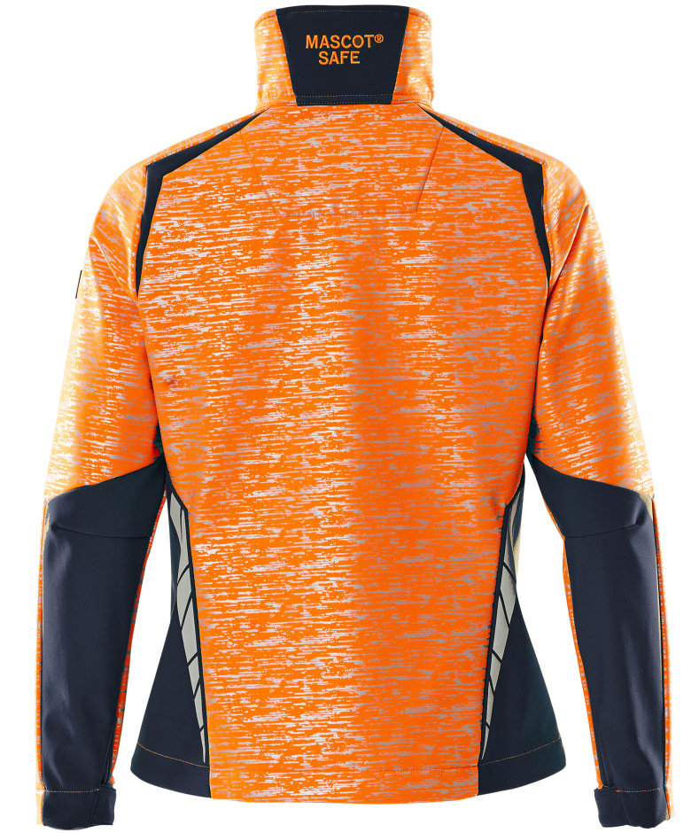 Mascot Accelerate Safe softshelljacka dam, Varsel Orange/M&ouml;rk Marinbl&aring;, large image number 1