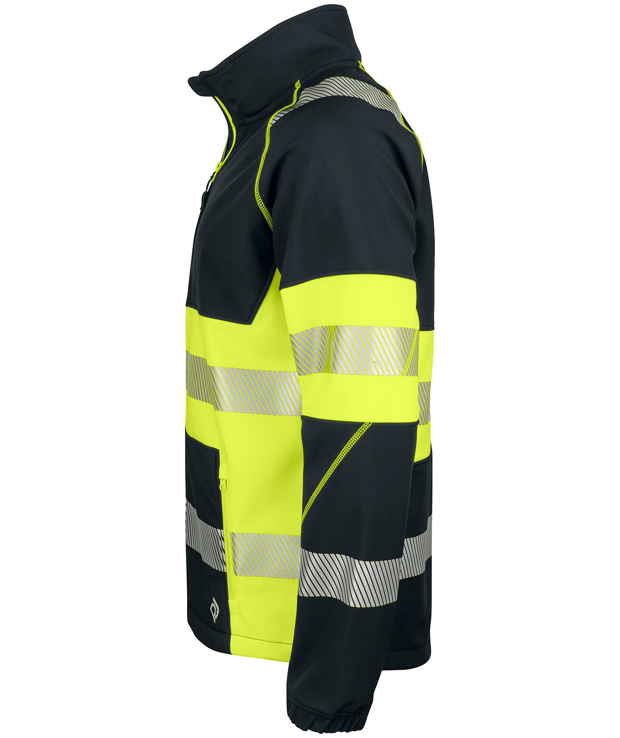ProJob softshell jacket 6443, Hi-vis Yellow/Black, large image number 2