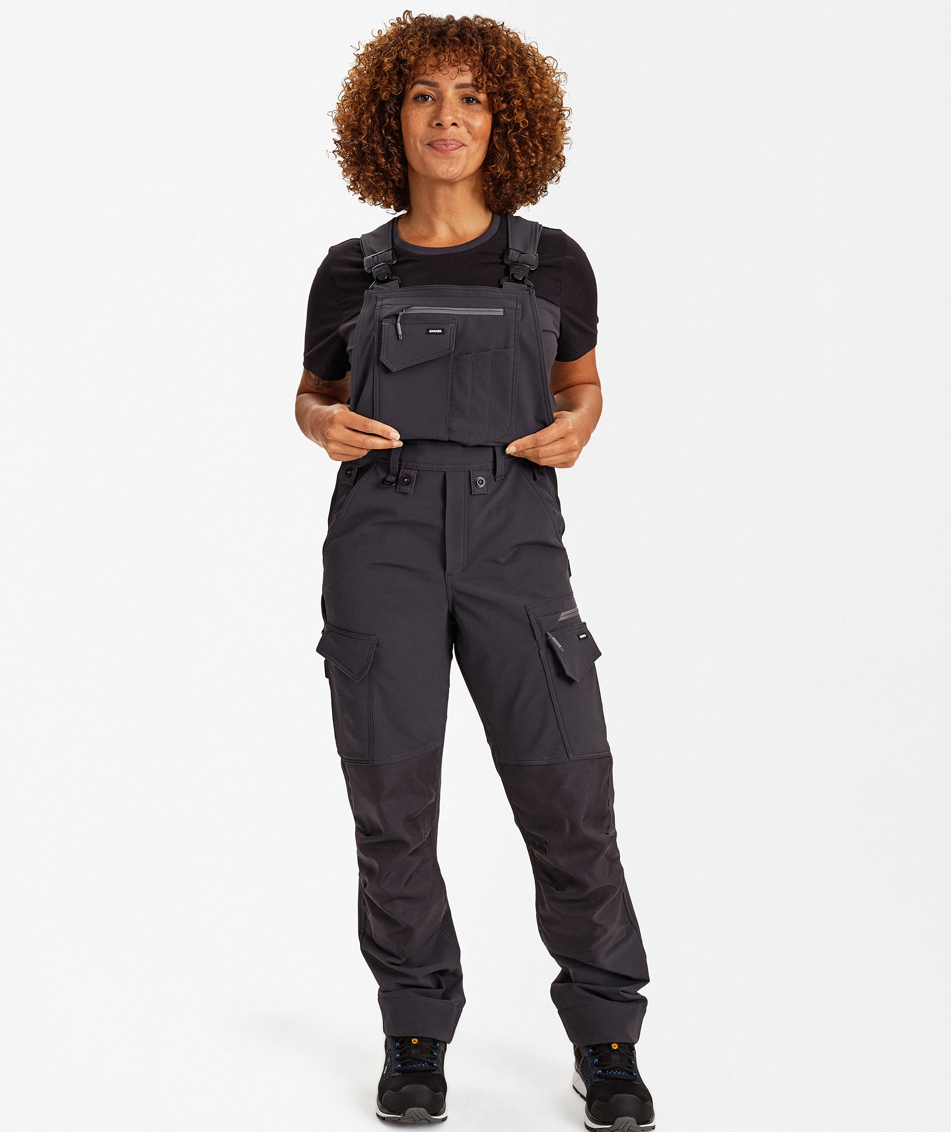 Engel Entire h&auml;ngselbyxa full stretch dam, Anthracite Grey/Black