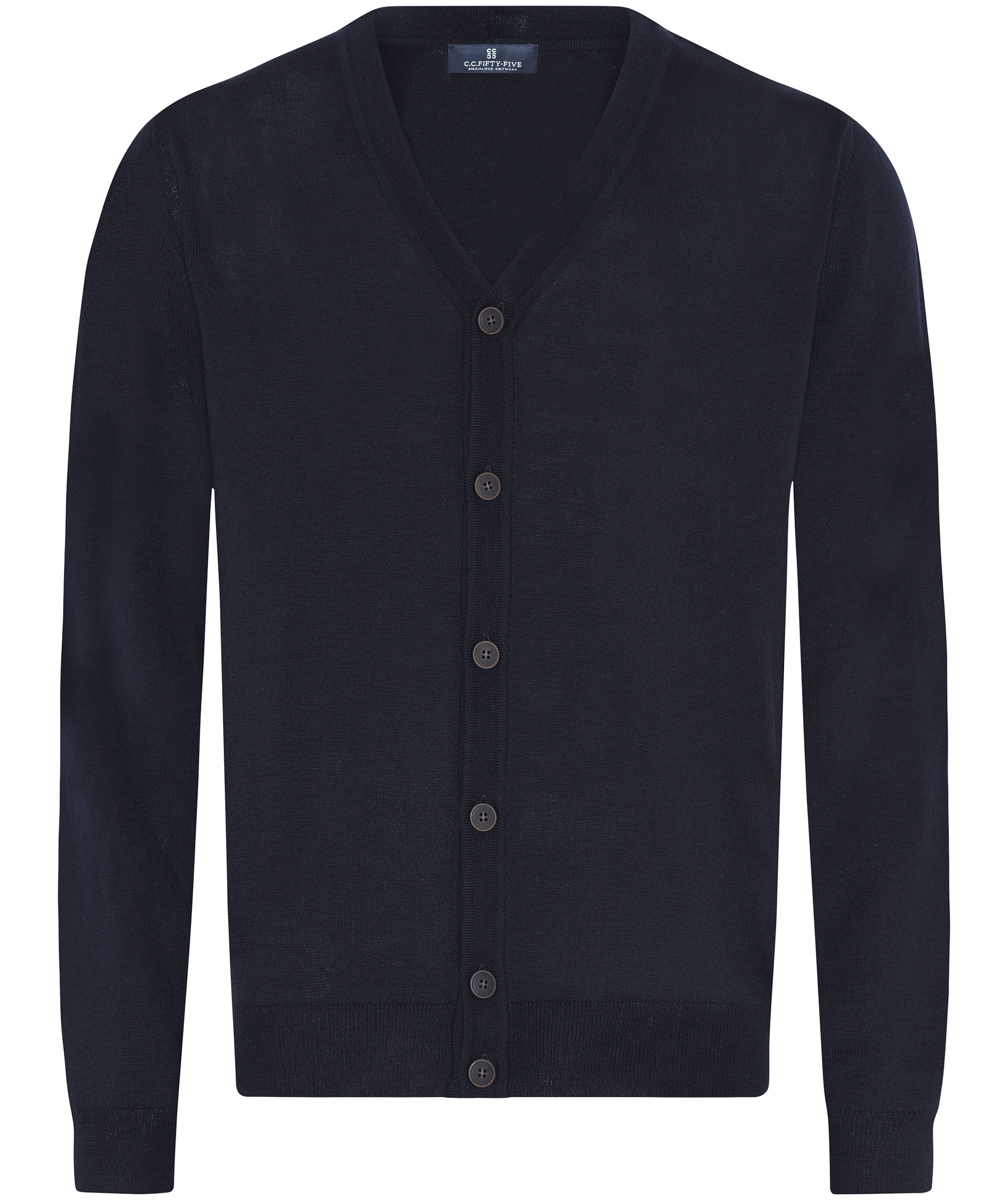 CC55 Copenhagen strikket cardigan med merinoull, Navy