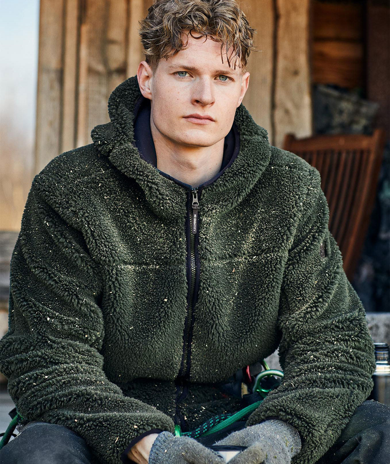 ID pile fleece jacket, Olive, large image number 6