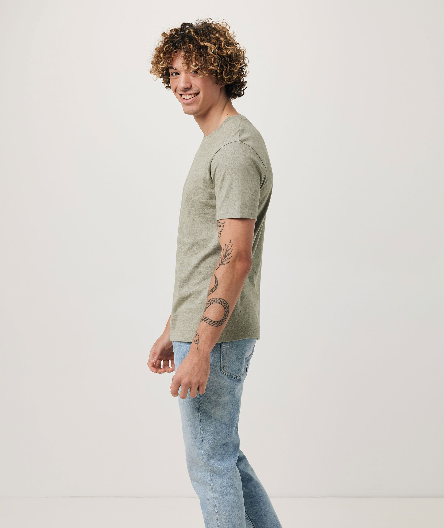 Iqoniq Brett T-shirt, Light Heather Green, large image number 5