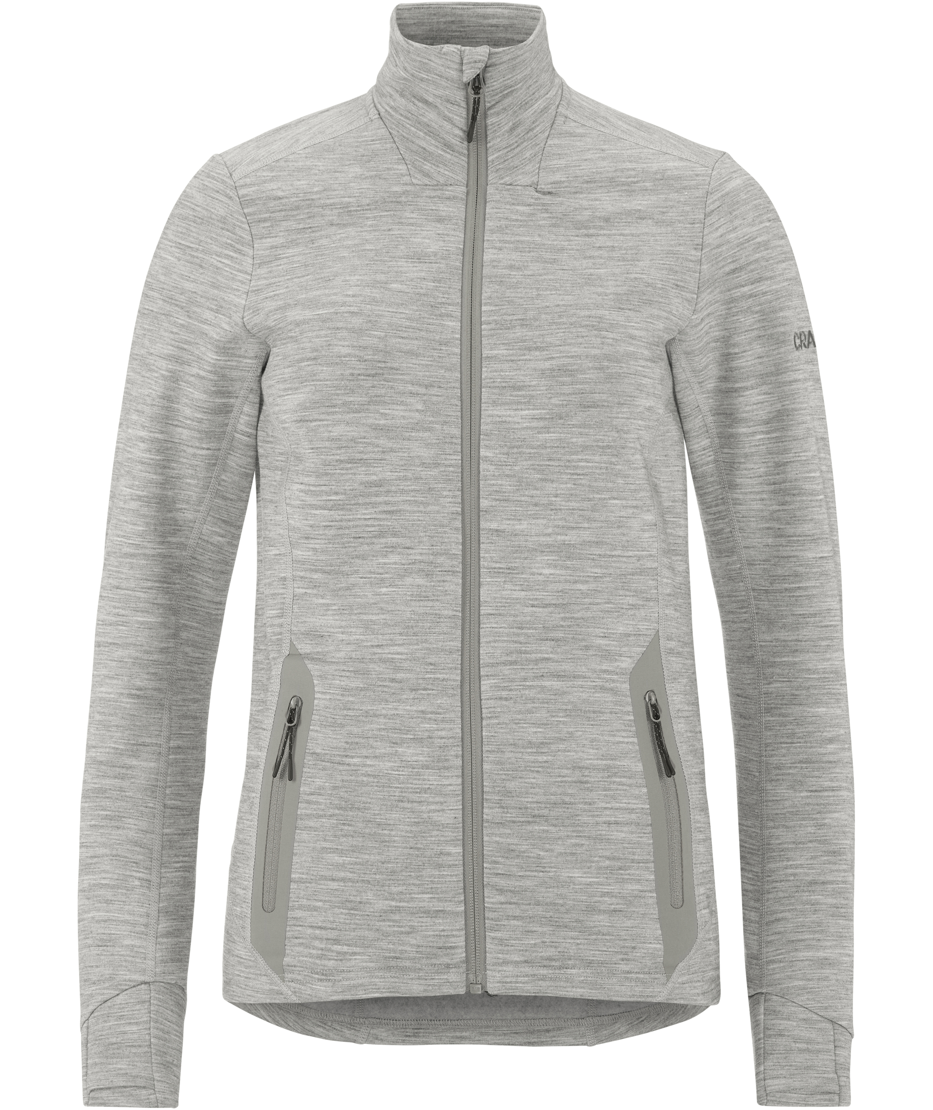 Craft PRO Explore Midlayer cardigan dam, Grey melange