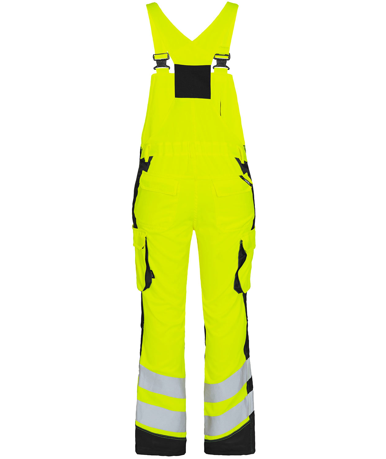 Engel Safety Light women's bib and brace, Hi-vis Yellow/Black