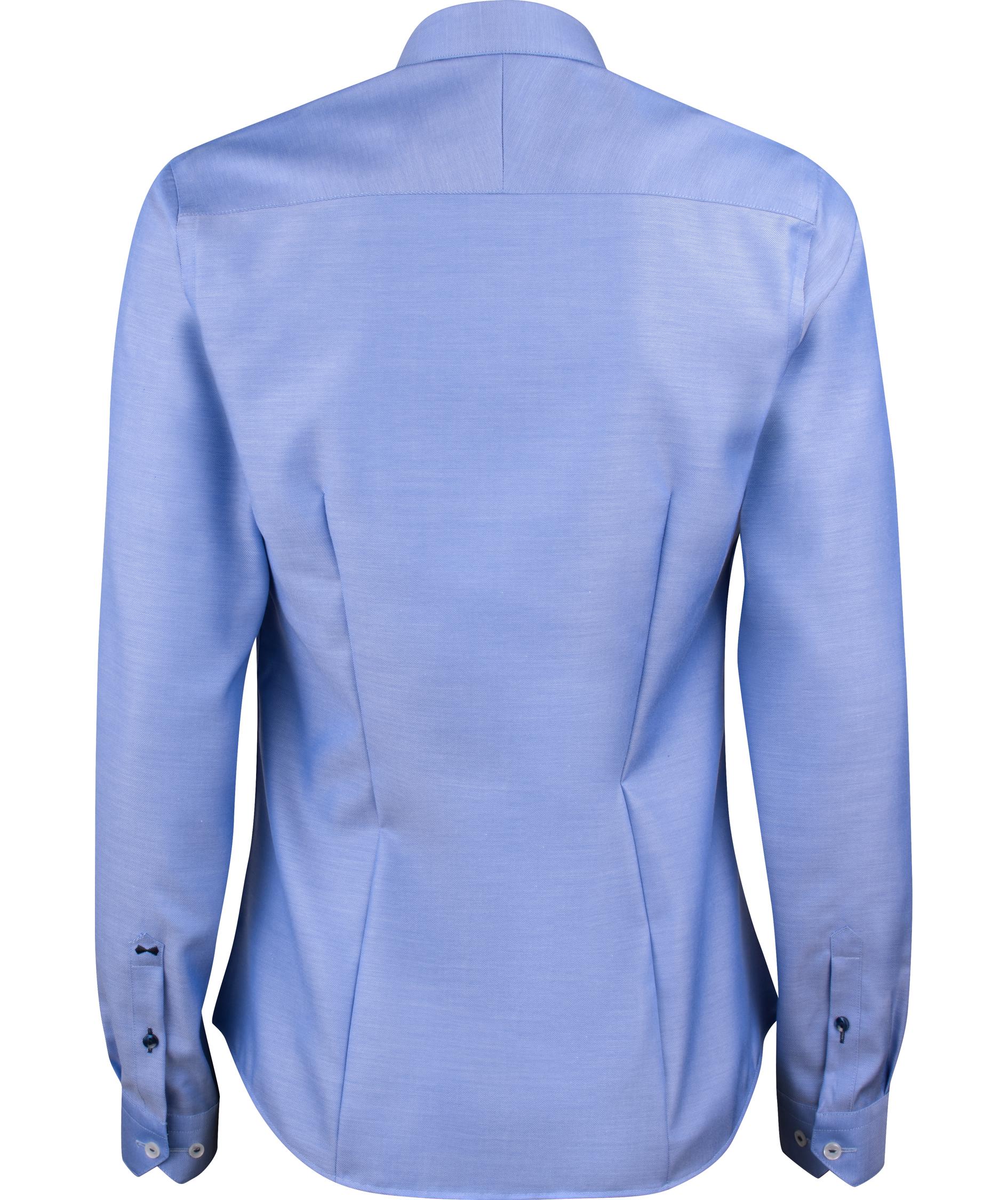 J. Harvest & Frost Twill Red Bow 122 lady fit skjorte, Mid Blue, large image number 1