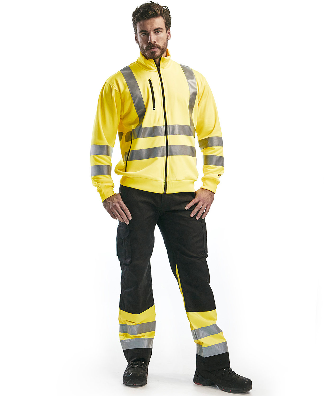 Bl&aring;kl&auml;der work trousers, Black/Hi-Vis Yellow, large image number 1