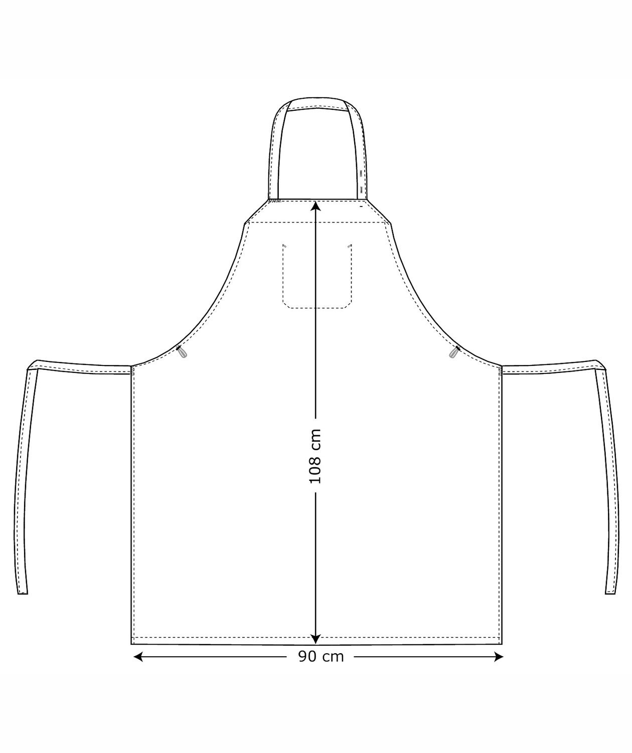 Kentaur brett br&ouml;stlappsf&ouml;rkl&auml;de, Vit, Vit, large image number 1