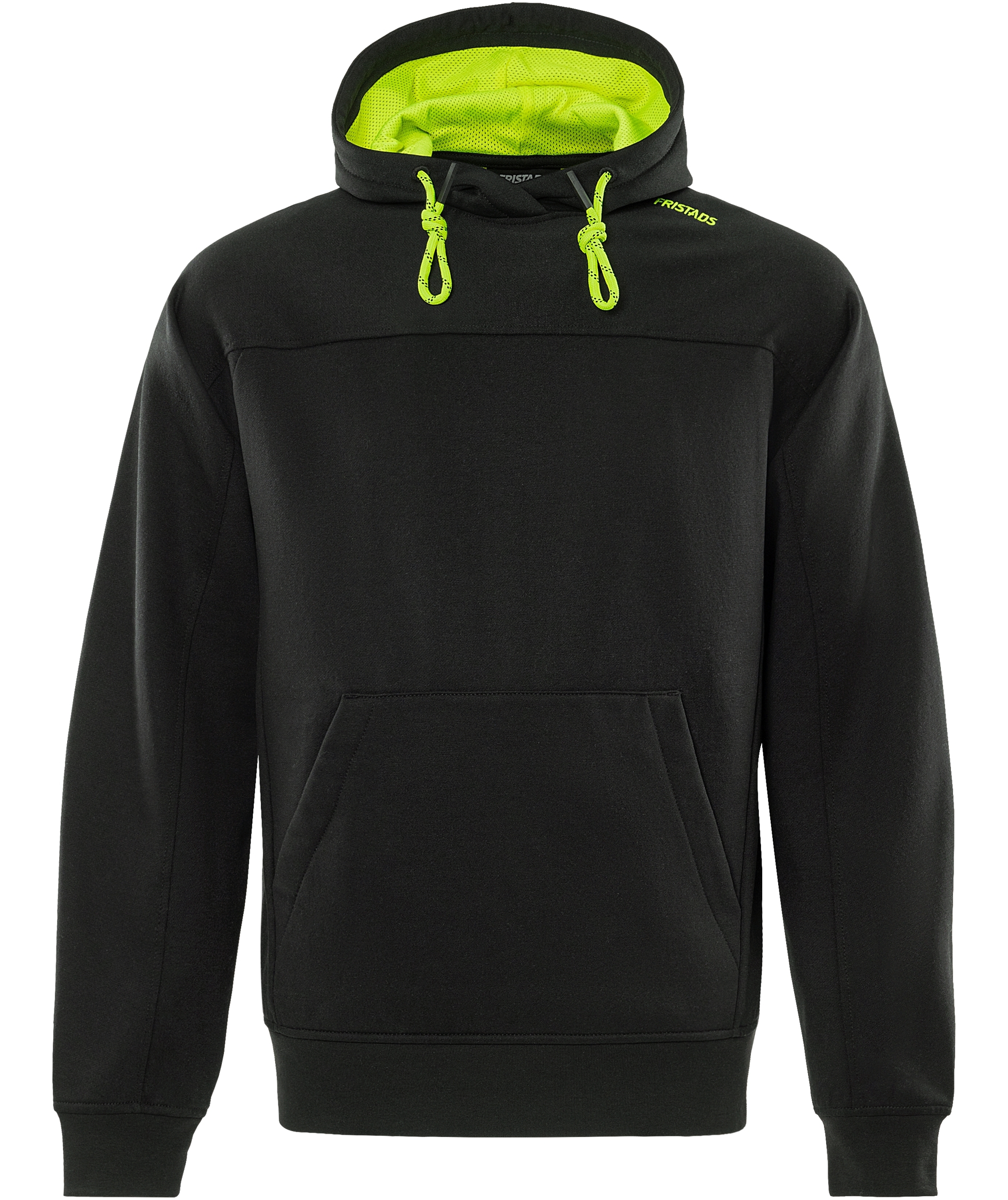 Fristads hettegenser 7551 GSM, Svart/Hi-Vis Gul