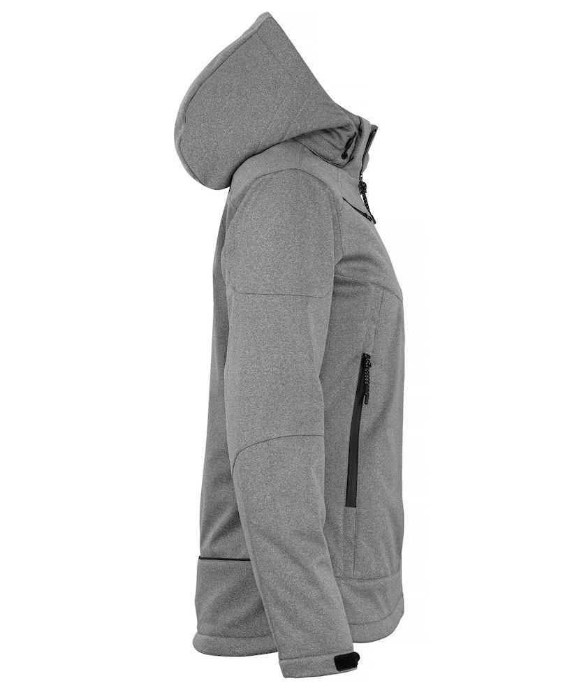 Clique Grayland dame softshelljakke, Anthracite melange, large image number 3
