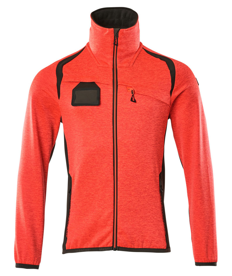Mascot Accelerate Safe fleece sweater, Hi-vis red/Dark anthracite, Hi-vis red/Dark anthracite, swatch