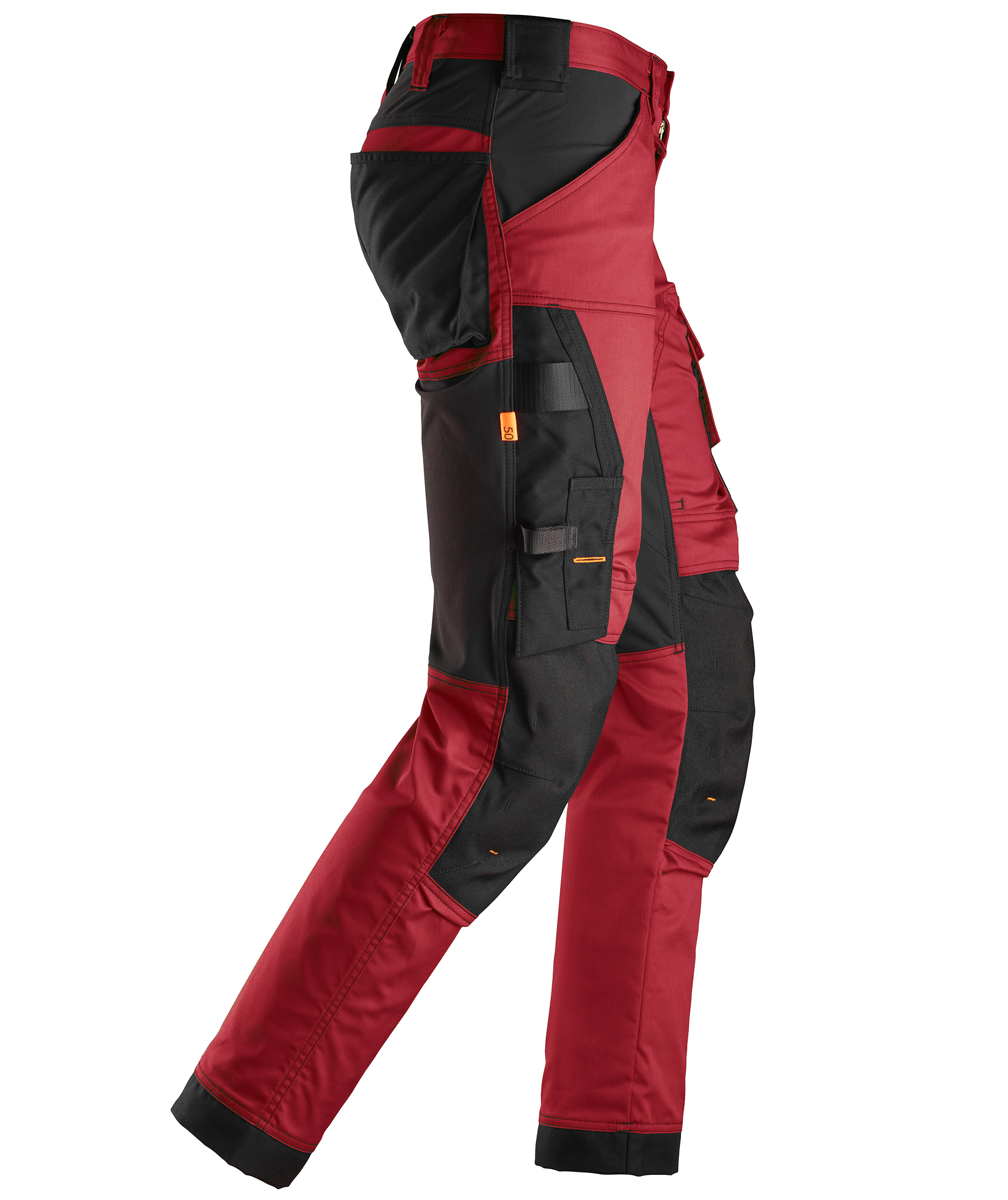 Snickers AllroundWork Arbeitshose 6341, Chilirot/Schwarz, large image number 2