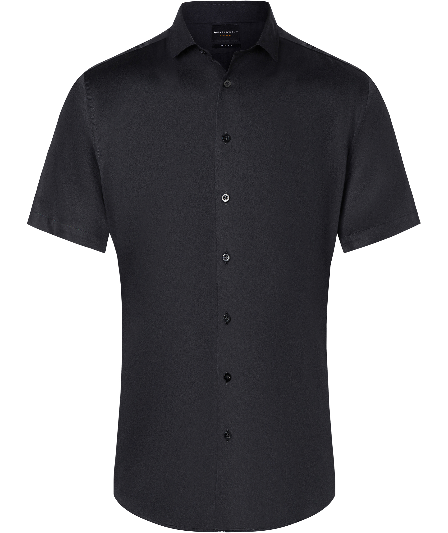 Karlowsky slim fit stretch skjorte, Black