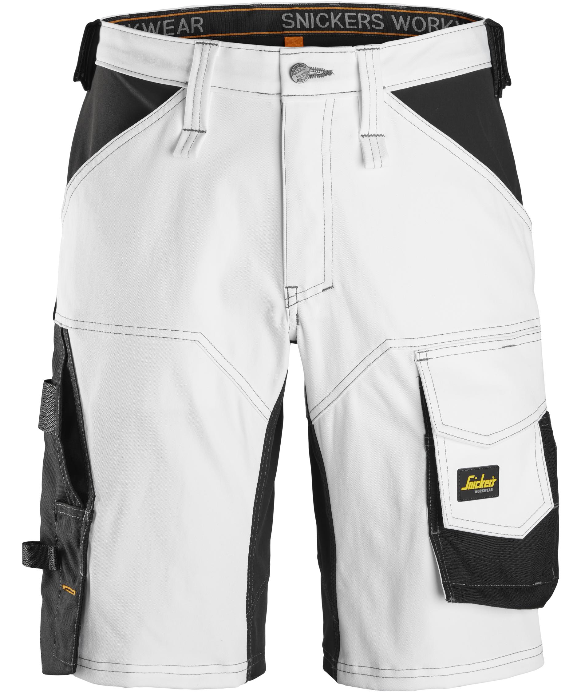 Snickers AllroundWork arbeidsshorts 6153, White/black, White/black, swatch