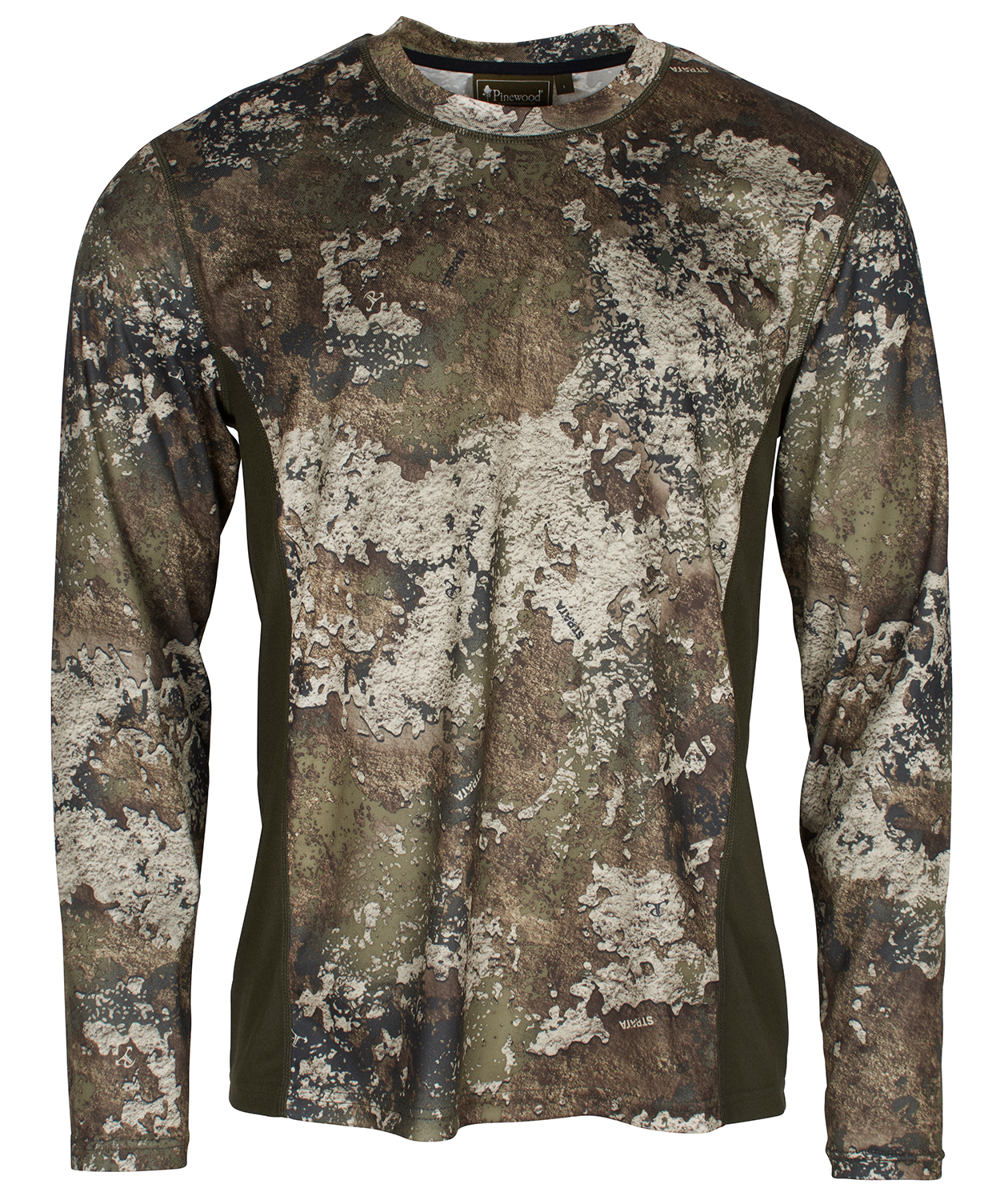 Pinewood Furudal Camou NatureSafe lang&aelig;rmet T-shirt, Strata/Mossgr&oslash;n