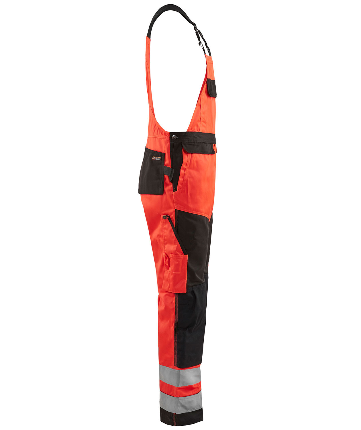 Bl&aring;kl&auml;der work bib and brace, Hi-Vis red/black, large image number 2
