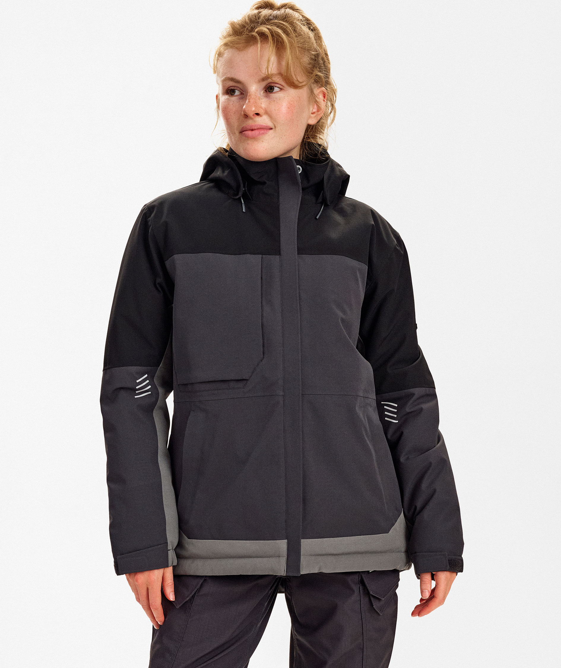 Engel Entire dame vinterjakke, Anthracite Grey/Black, large image number 2