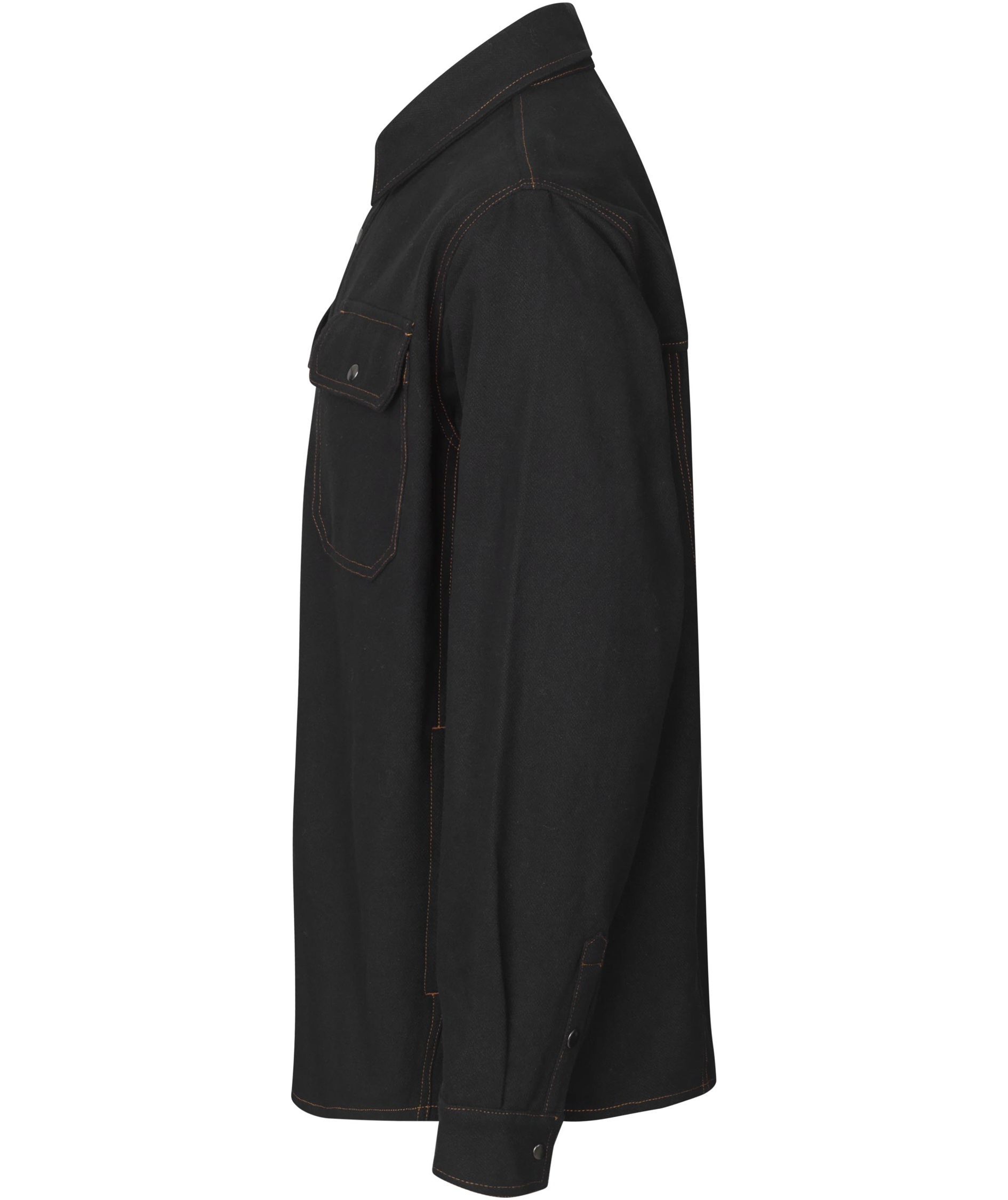 ID Modern fit flannelskjorte, Svart, large image number 2