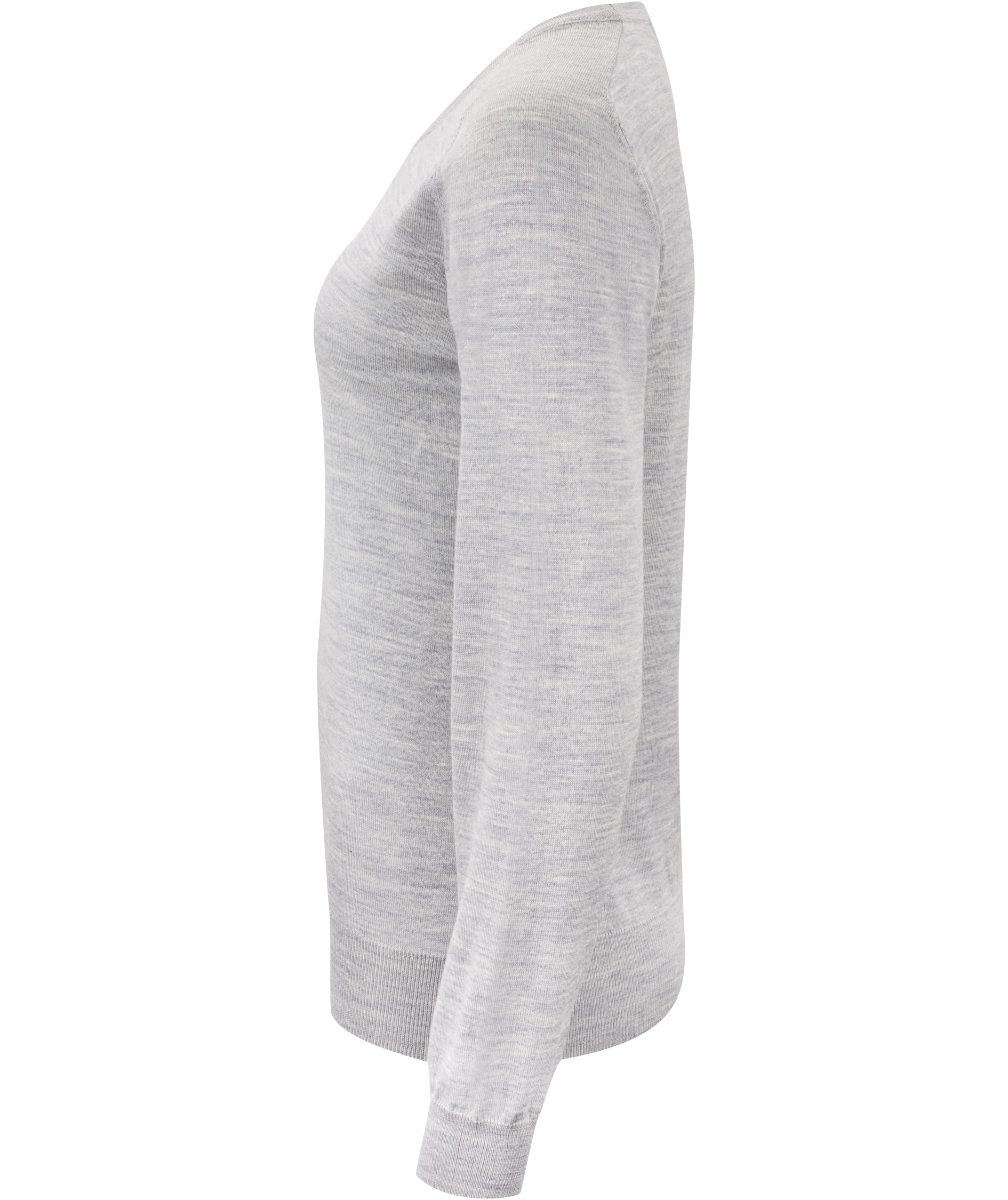 J. Harvest & Frost dame strikket genser med merinoull, Light Grey Melange, large image number 3