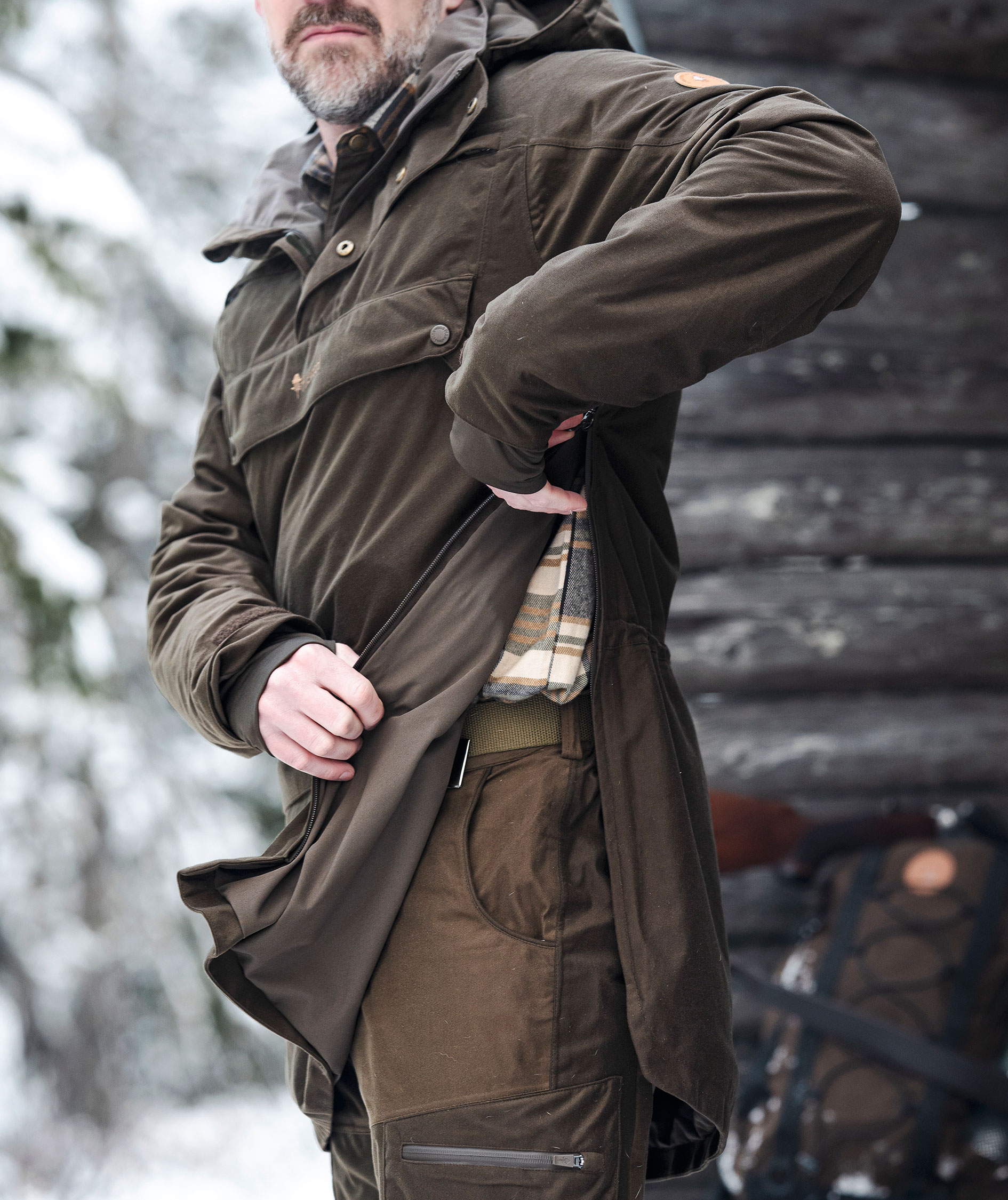 Pinewood Furudal Hunters 2L anorak, Suede Brown, large image number 3