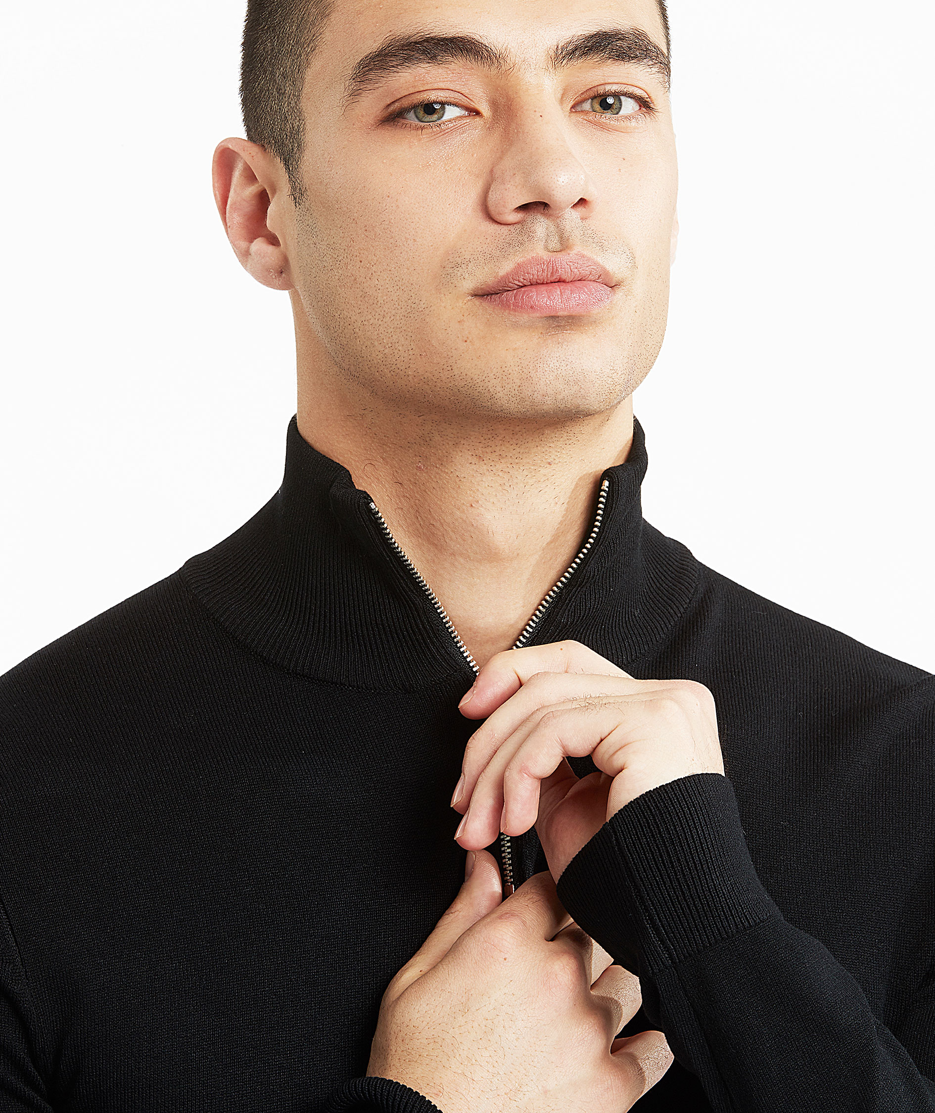 Lindbergh strikket genser, Black, Black, large image number 3