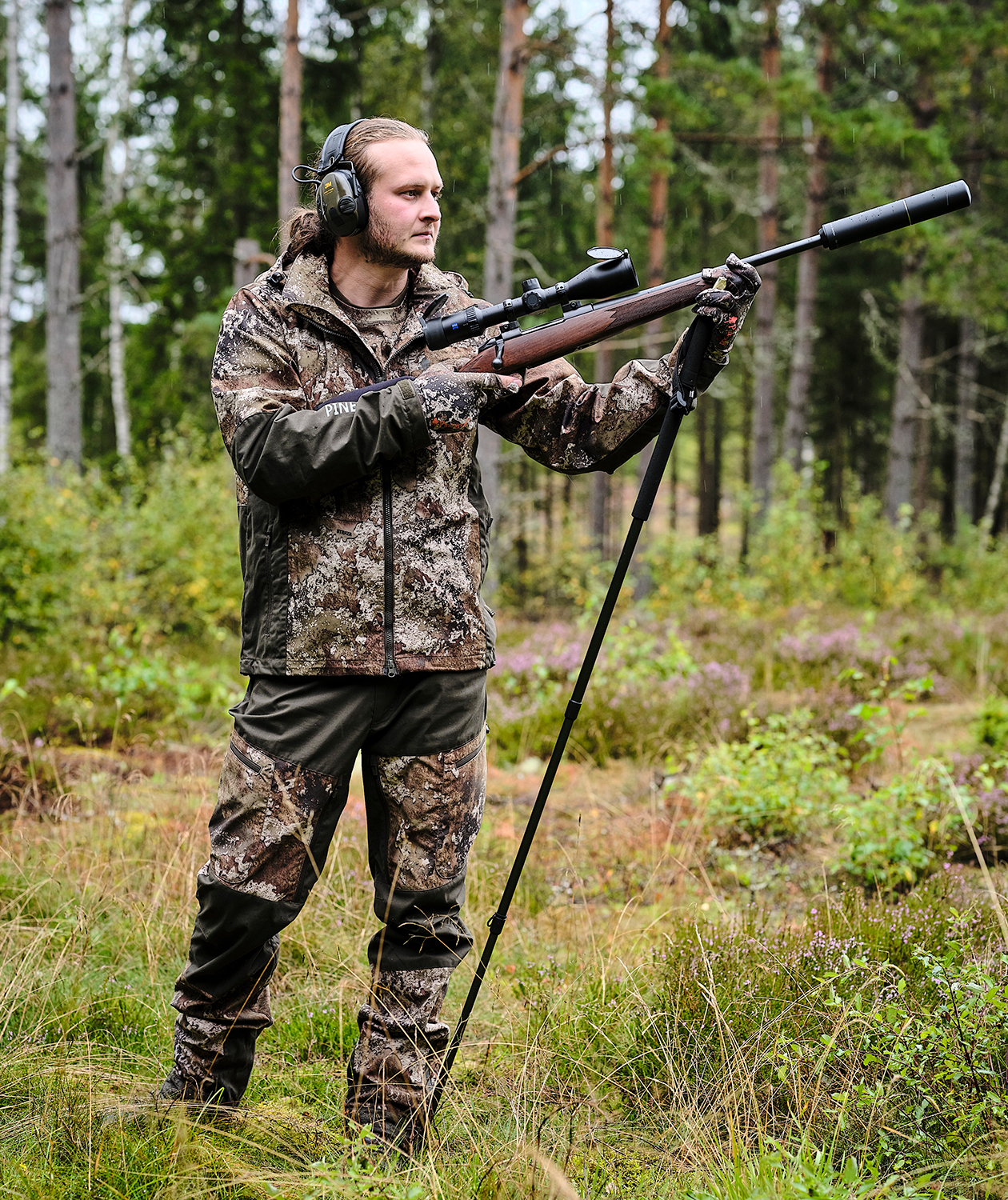 Pinewood Furudal Tracking Camou jakke, Strata/Mossgr&oslash;n, large image number 1