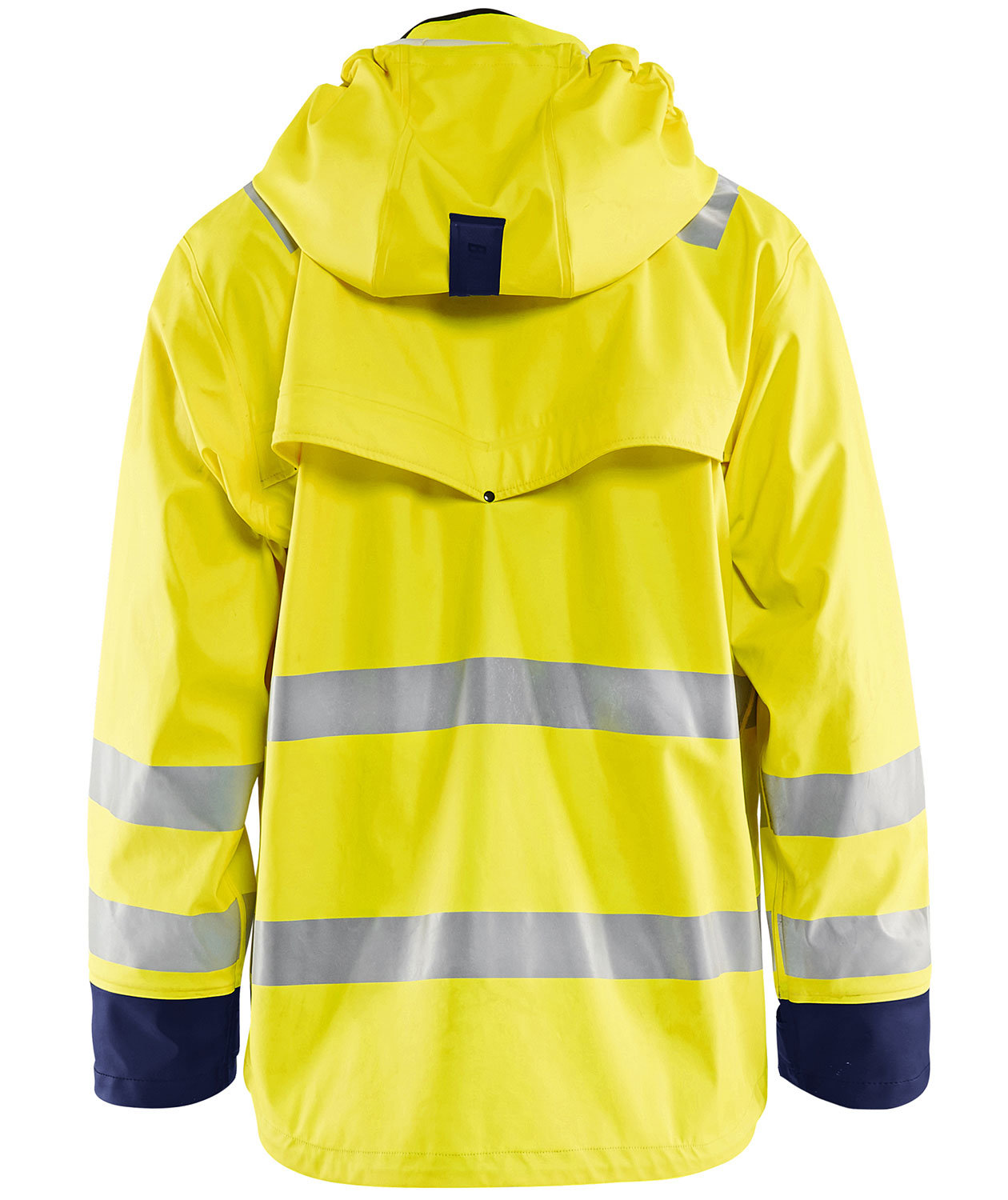 Bl&aring;kl&auml;der Heavy Weight regnjakke, Hi-vis gul/marinebl&aring;