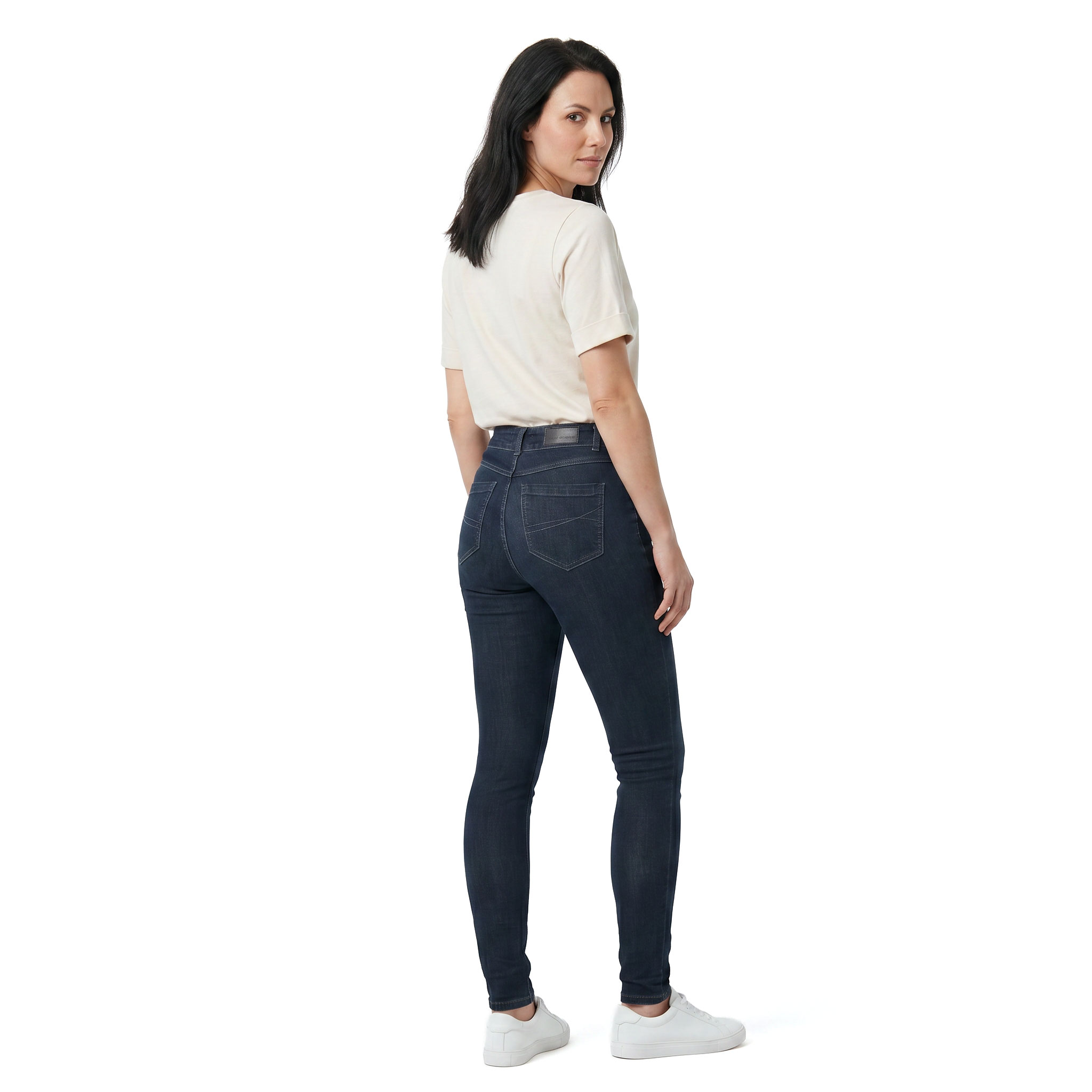 Pitch Stone Slim Fit dame jeans, Dark blue washed, large image number 4