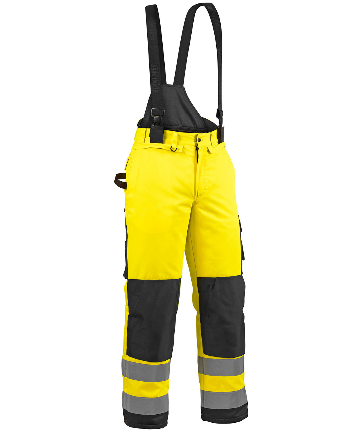 Bl&aring;kl&auml;der vinter arbetsbyxa, Varsel Gul/Svart