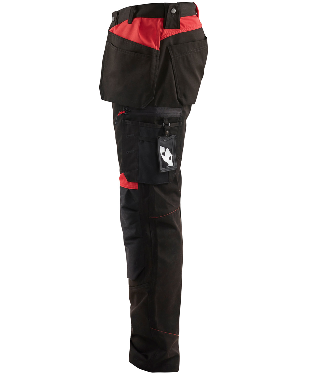 Bl&aring;kl&auml;der hantverksbyxa, Svart/R&ouml;d, large image number 2