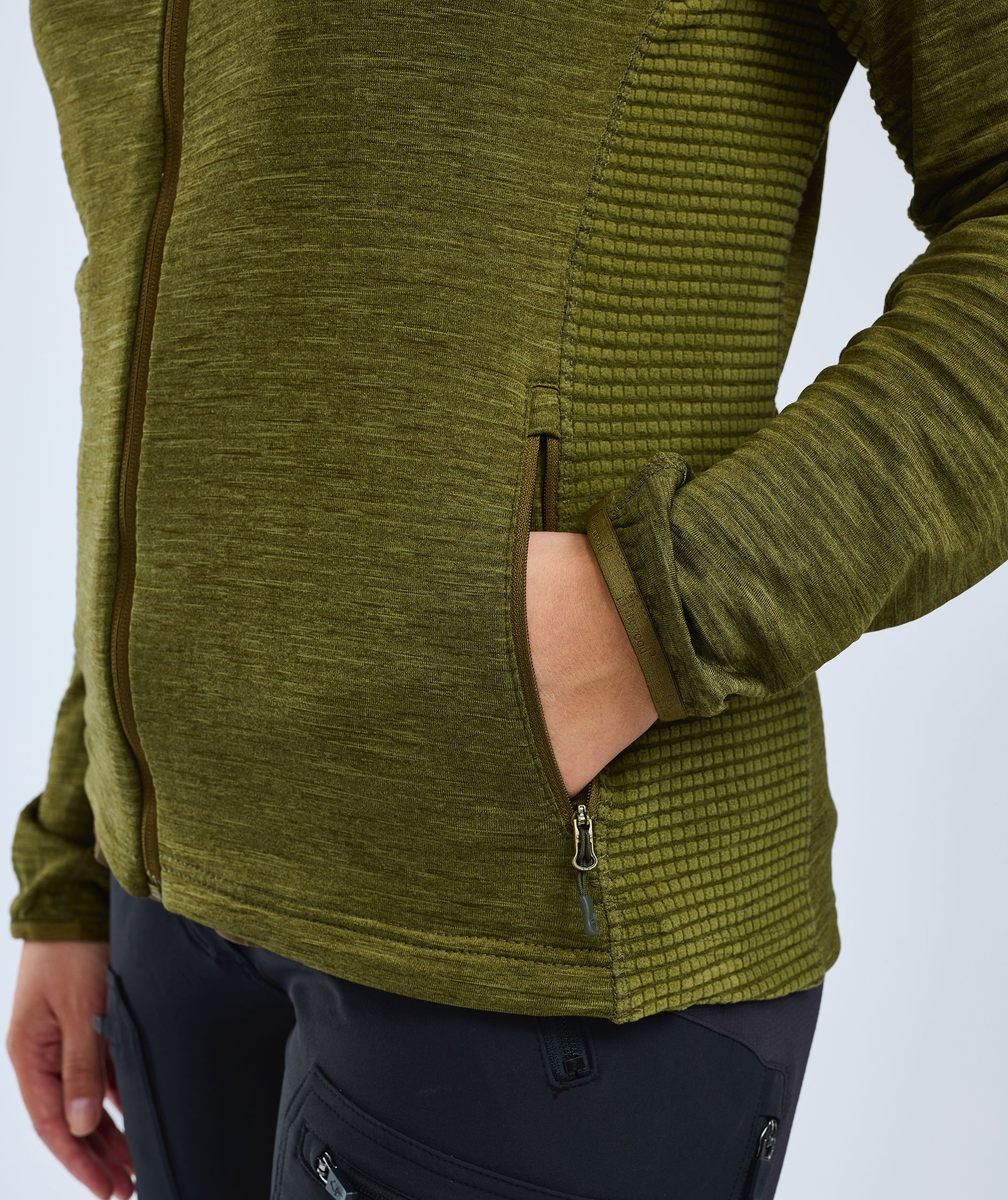 Pinewood&nbsp;Abisko dame fleecejakke, Olive green, large image number 4