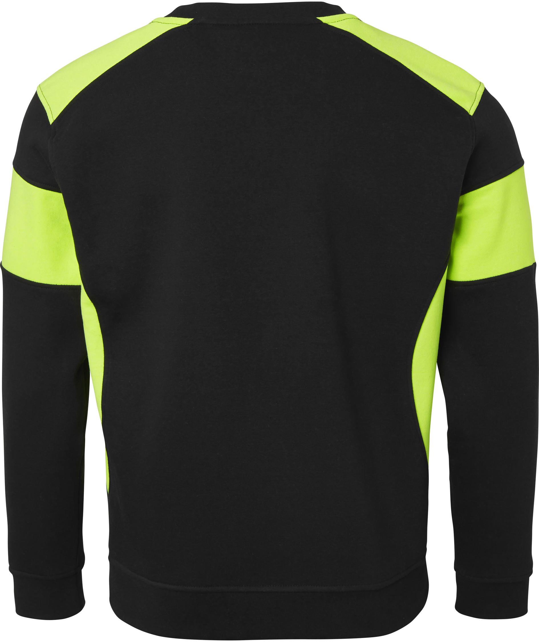 Top Swede Sweatshirt 221, Schwarz/Hi-Vis Gelb