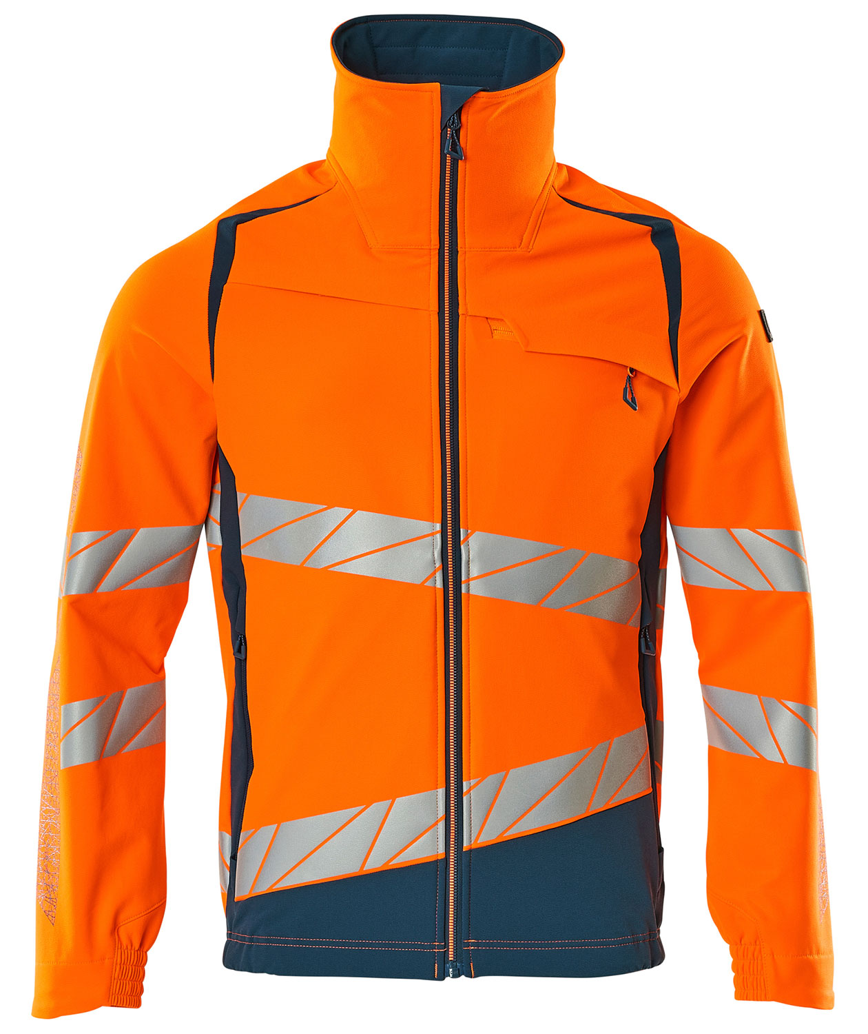 Mascot Accelerate Safe Jacke full stretch, Hi-Vis Orange/Dunkelpetroleum, Hi-Vis Orange/Dunkelpetroleum, swatch