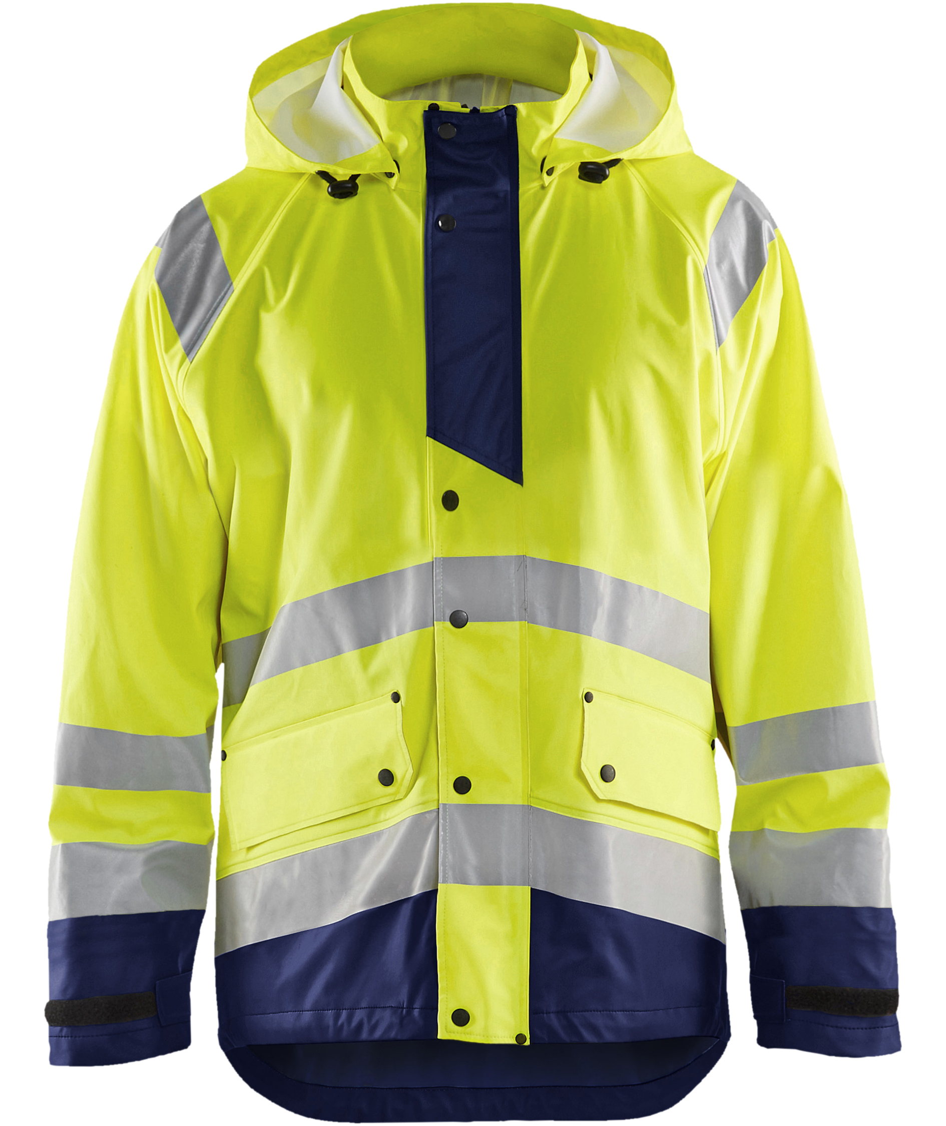 Bl&aring;kl&auml;der rain jacket, Hi-vis yellow/Marine blue, Hi-vis yellow/Marine blue, swatch