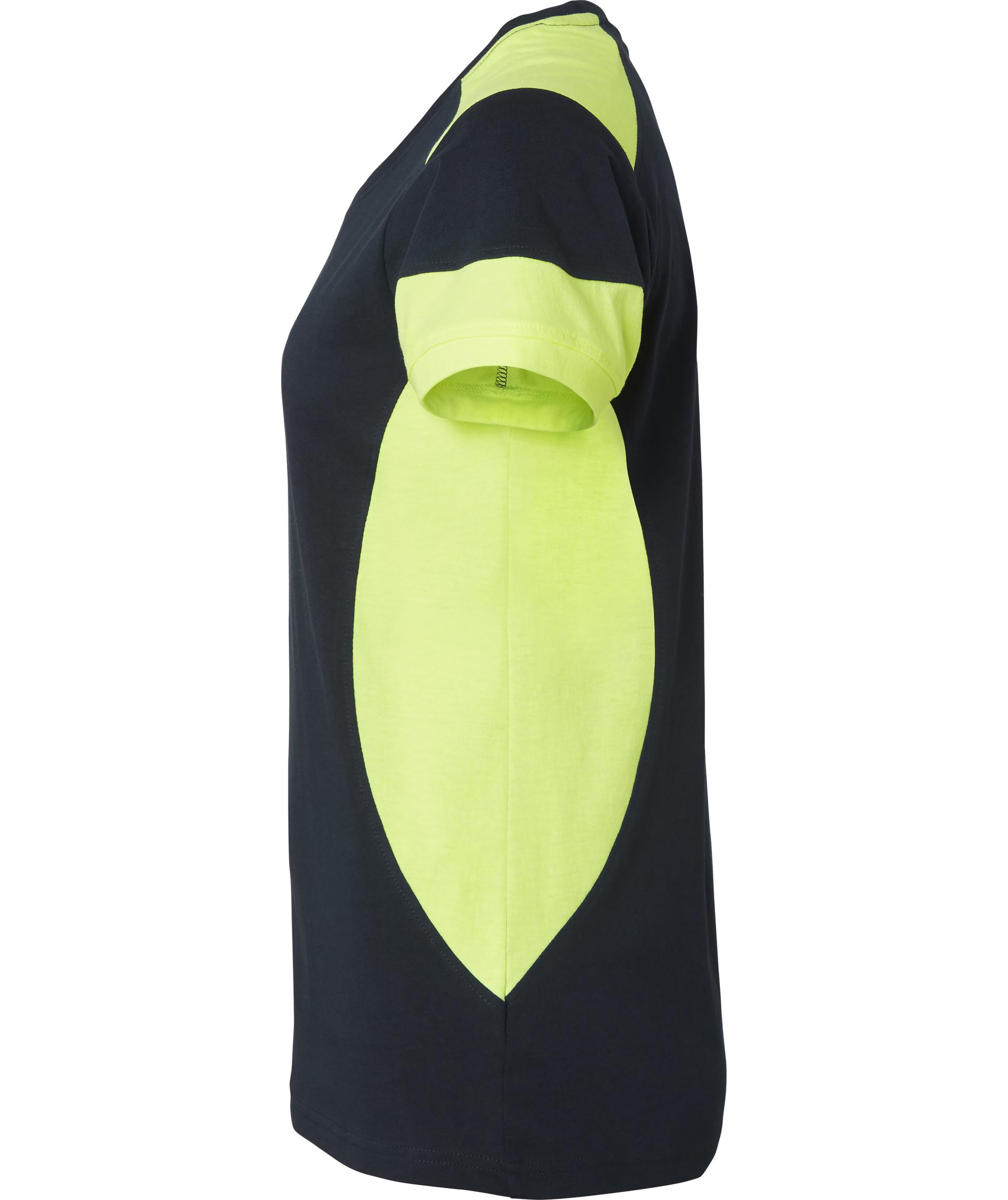 Top Swede women's T-shirt 211, Navy/Hi-Vis yellow, large image number 3