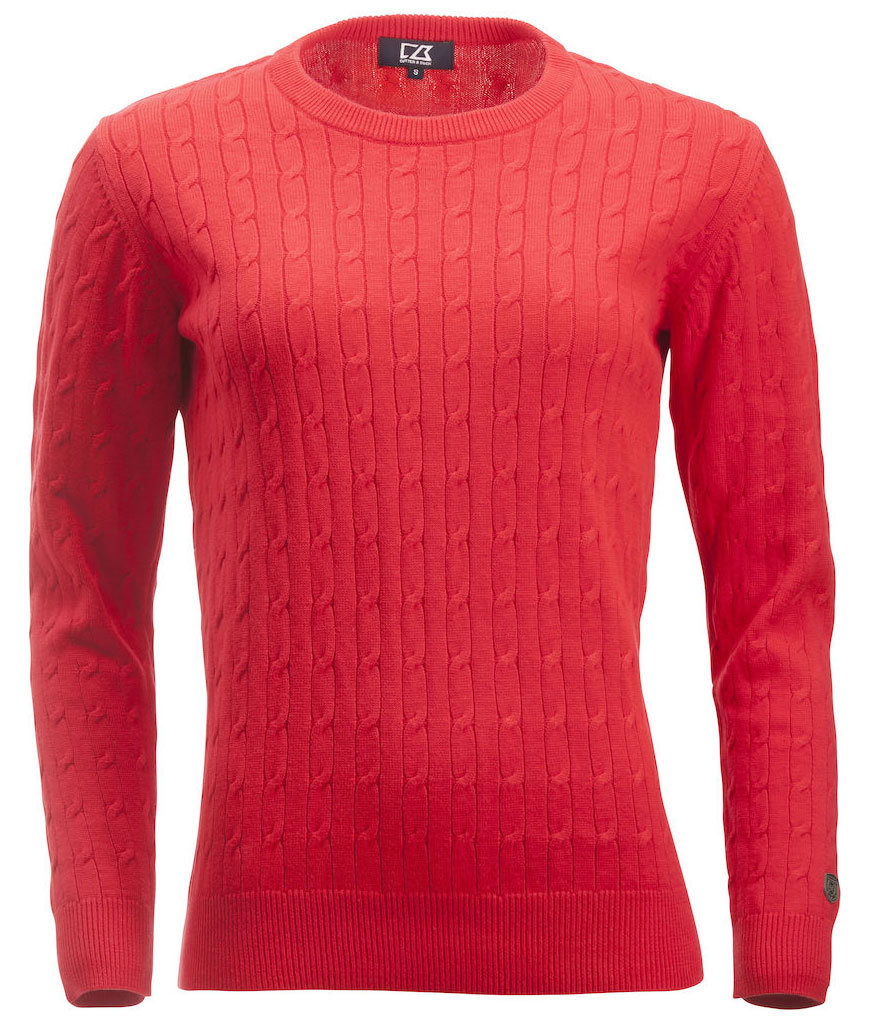 Cutter & Buck stickad tr&ouml;ja dam, R&ouml;d, R&ouml;d, swatch