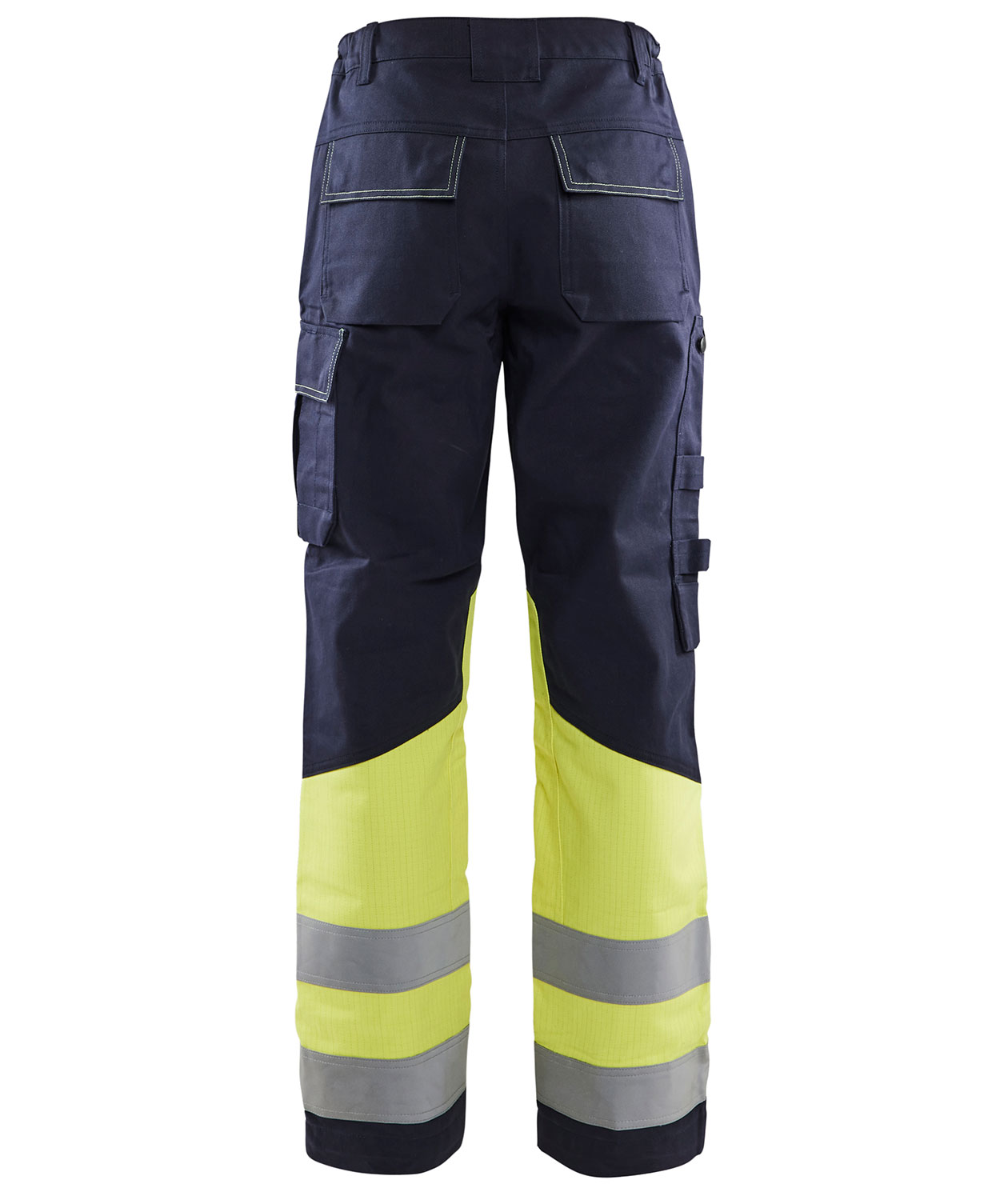 Bl&aring;kl&auml;der arbetsbyxa dam, Marin/Hi-Vis gul