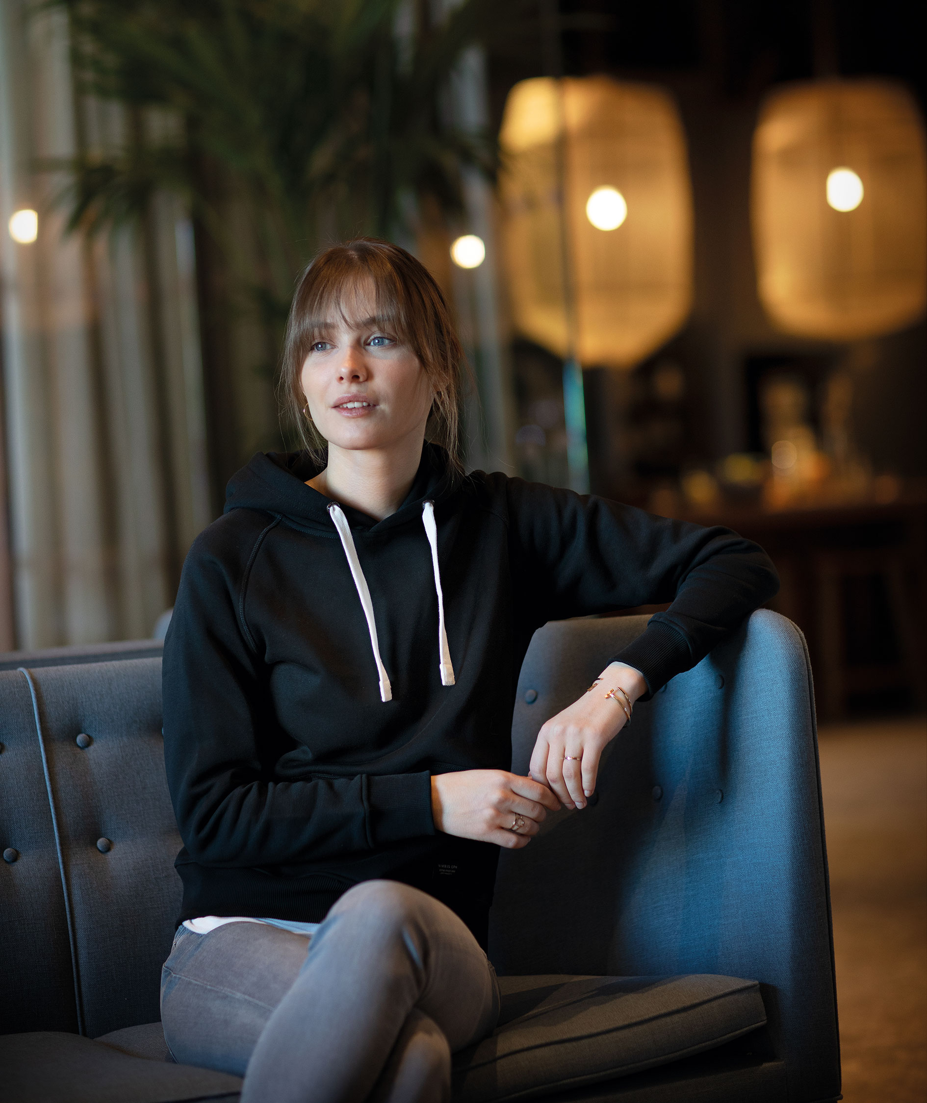 Nimbus Brownsville hoodie dam, Svart, large image number 1