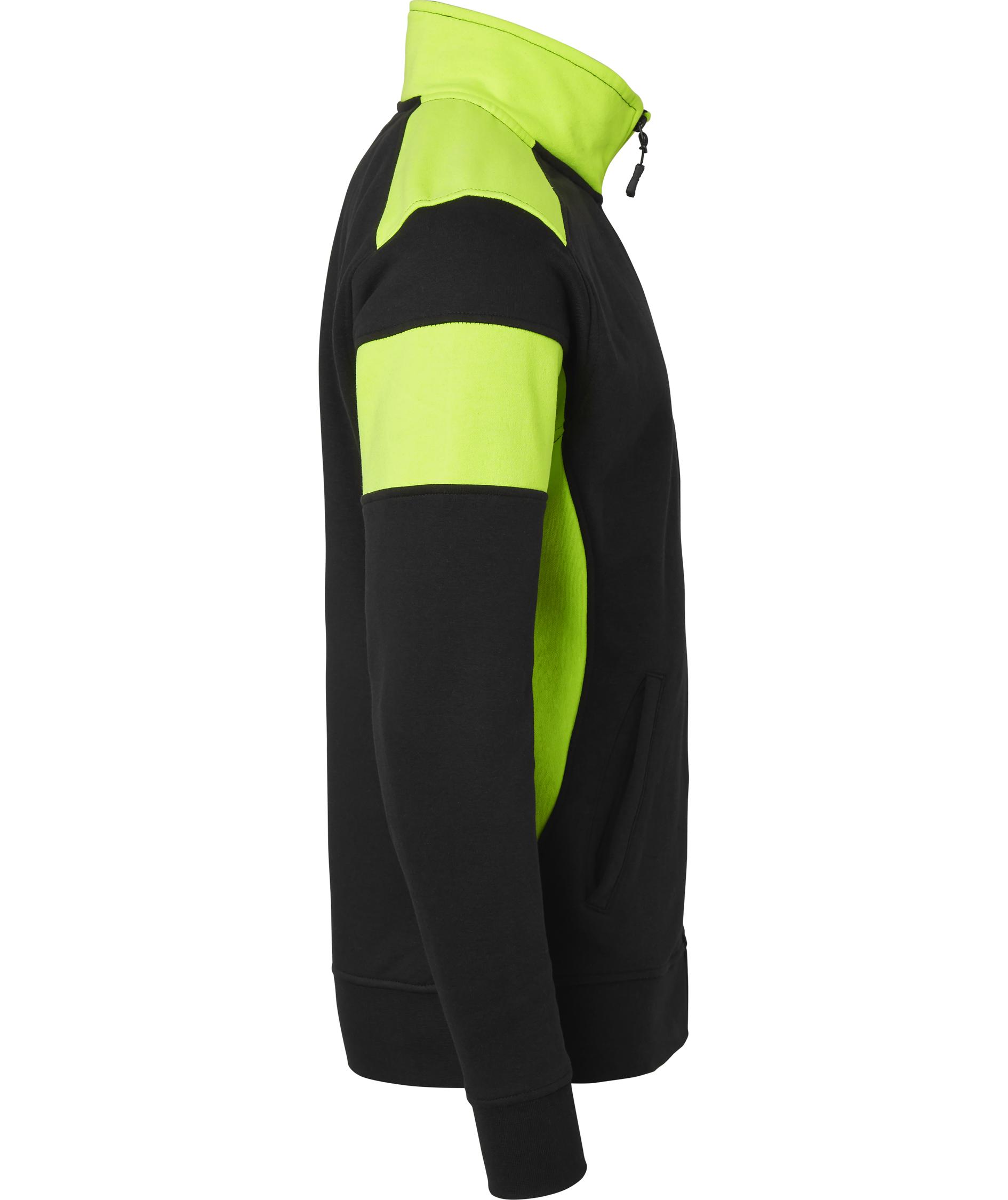 Top Swede cardigan 223, Black/Hi-Vis Yellow, large image number 2