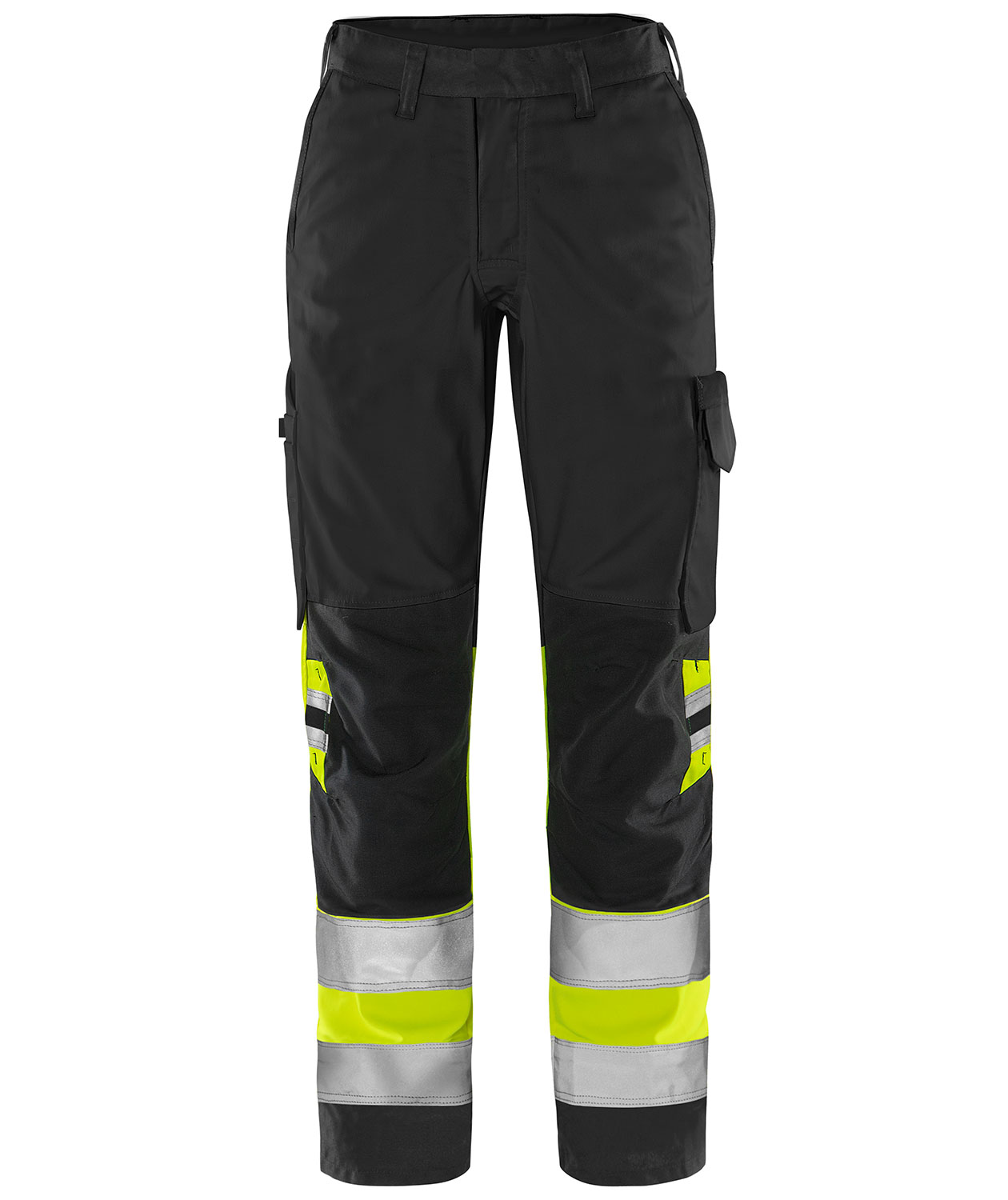 Fristads Green arbetsbyxa dam 2652 GPLU, Svart/Varselgul