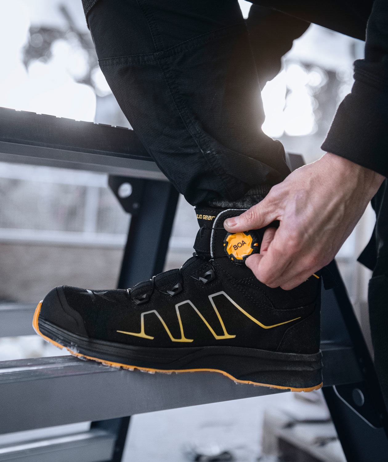 Solid Gear Reckon safety boots S3, Black/Yellow, large image number 1