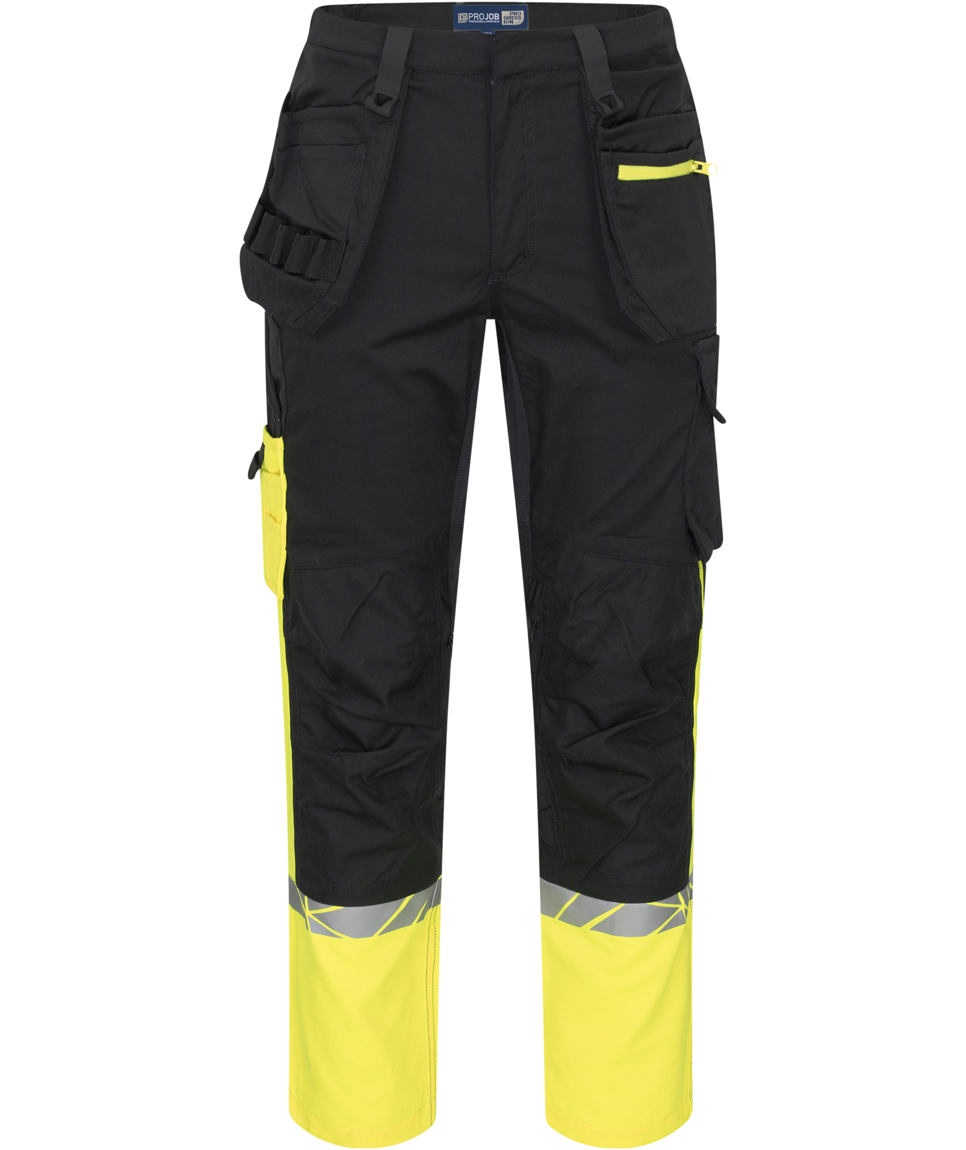 ProJob craftsman trousers 7509, Black/Yellow, Black/Yellow, swatch