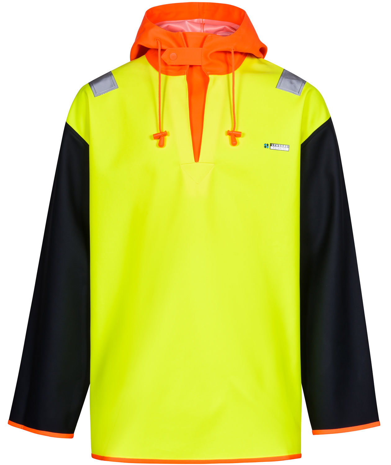 Lyngs&oslash;e PVC regn-busseronne, Hi-vis gul/marinebl&aring;
