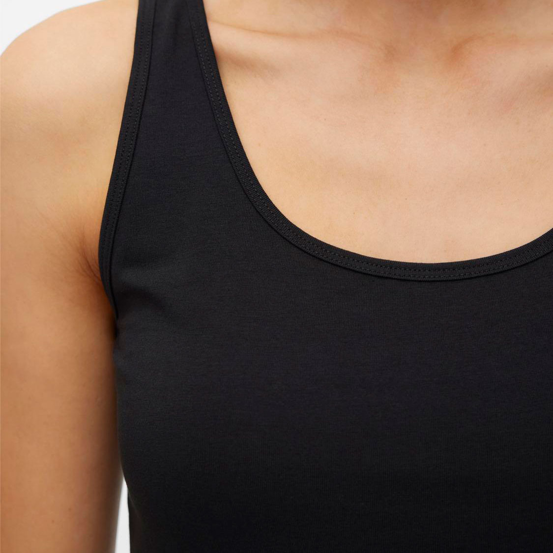 Vero Moda VMLULU l&aring;ng linne dam, Black, large image number 3