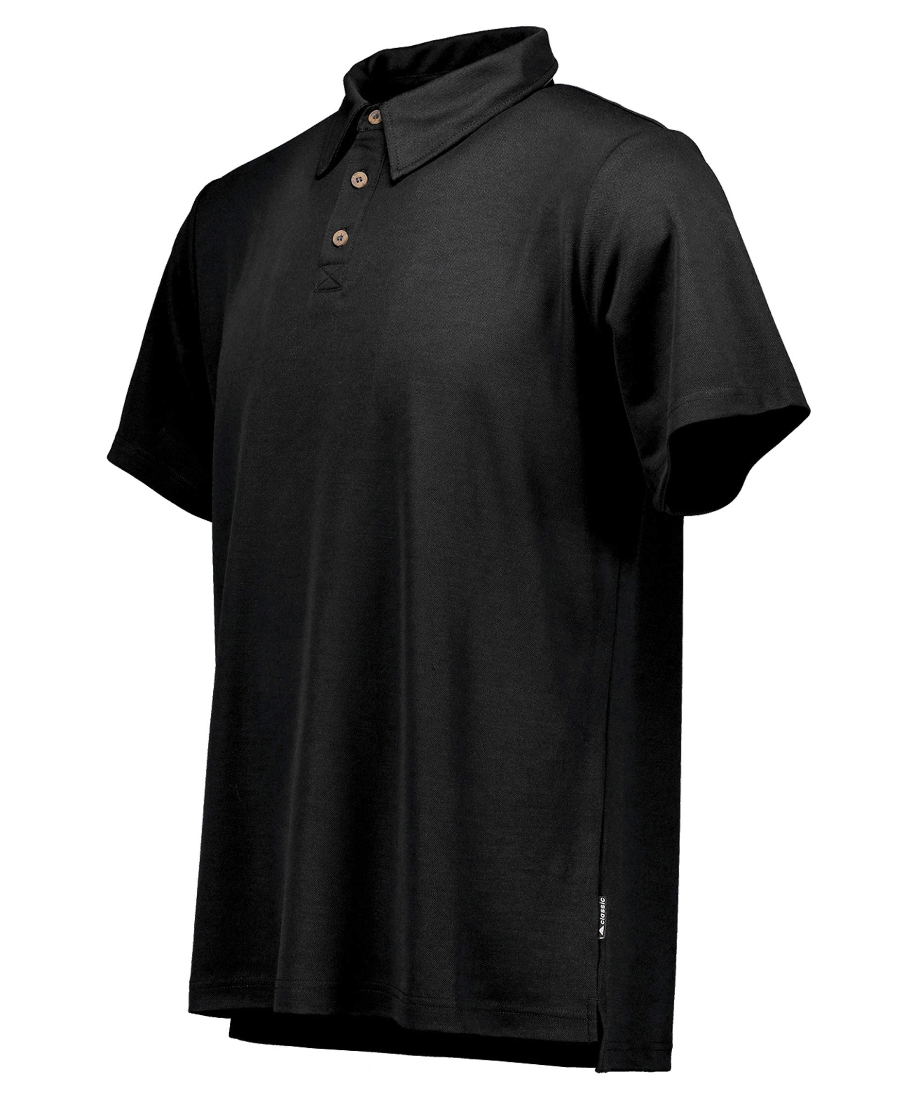 Pitch Stone Tech Wool polo T-shirt, Black, large image number 2