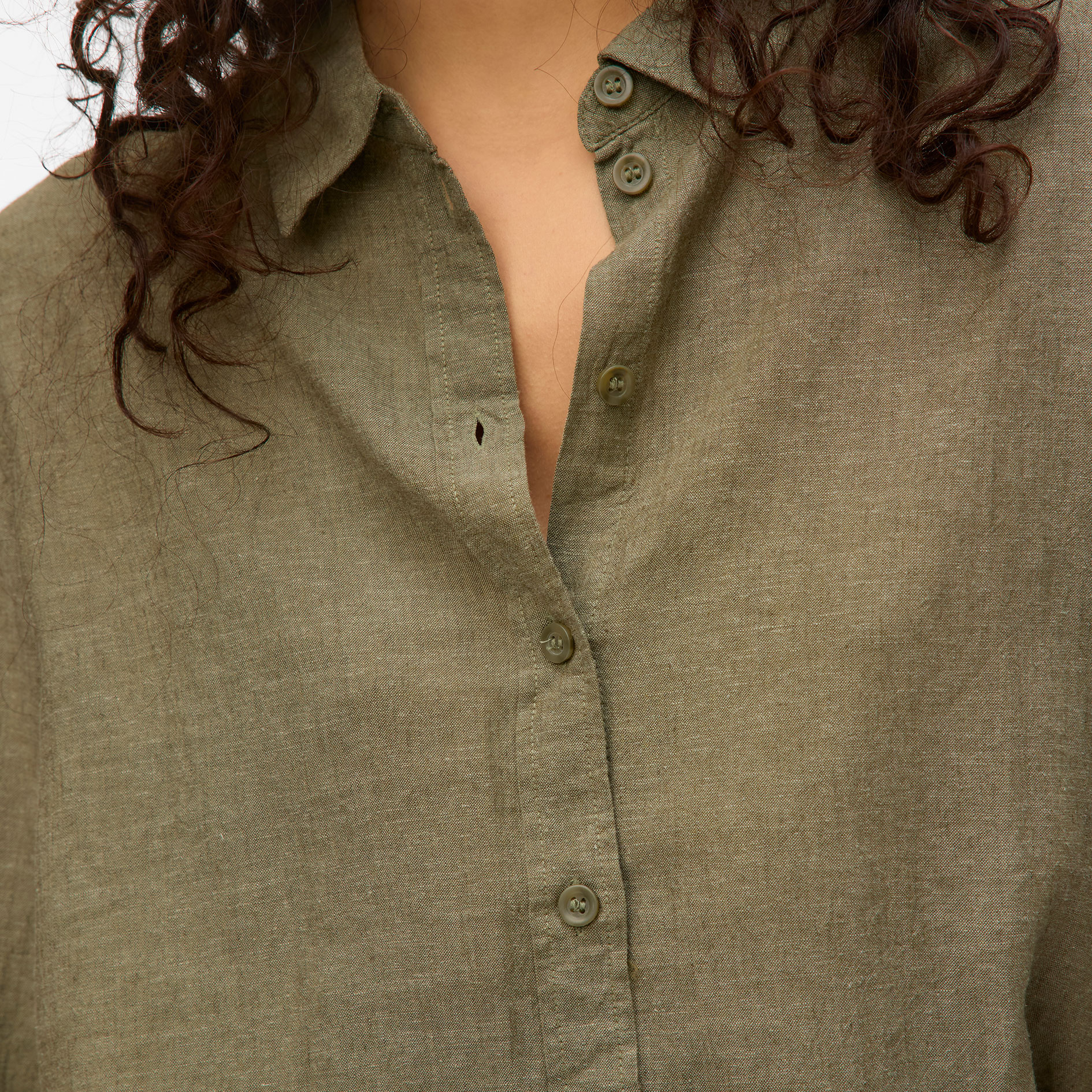 Vero Moda VMLINN women's linen shirt, Kalamata Melange, large image number 4