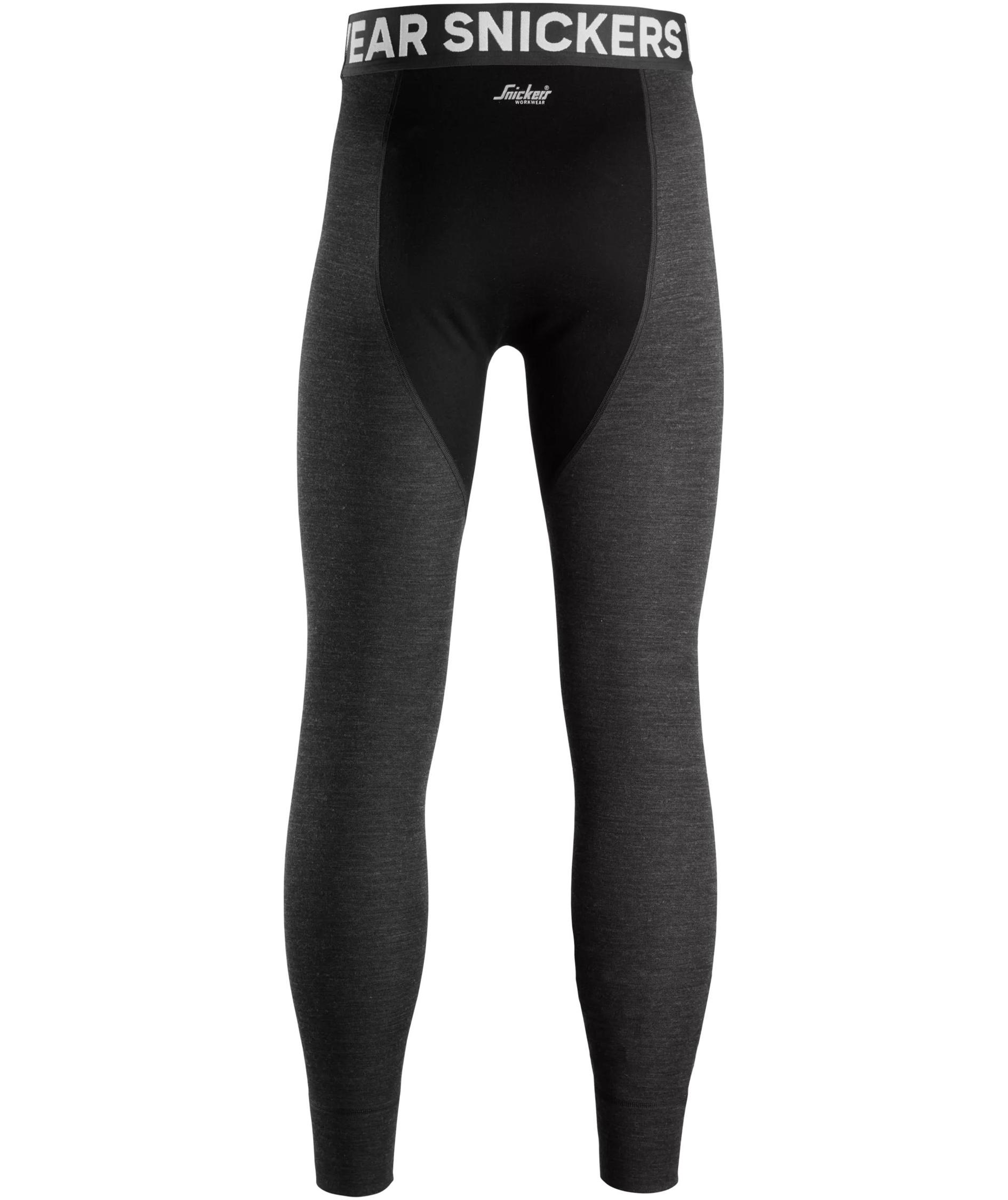 Snickers termounderbukser med merinould 9481, Anthracite Melange/Black, large image number 2