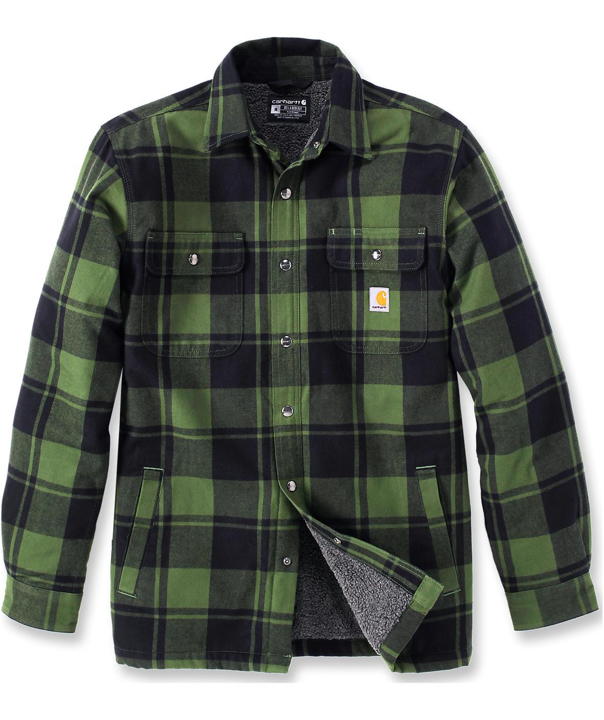 Carhartt fodrad flanellskjorta jacka, Chive