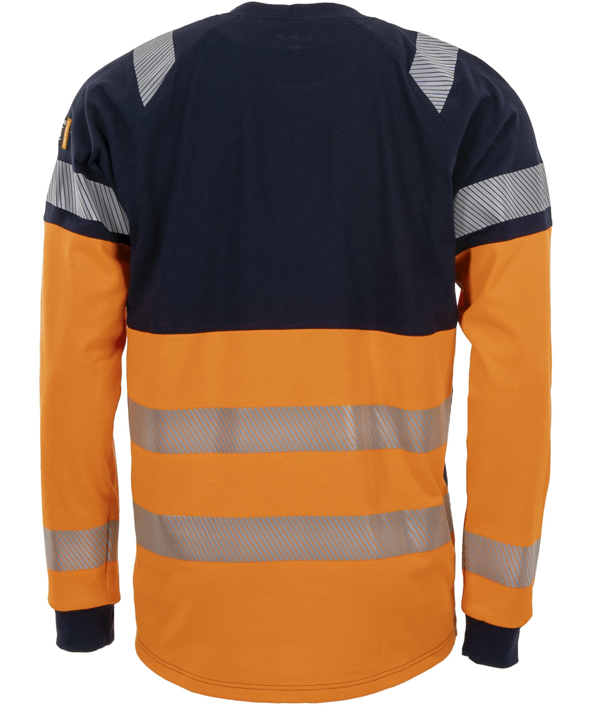 Tranemo FR lang&auml;rmliges T-Shirt, Hi-Vis Orange/Marine