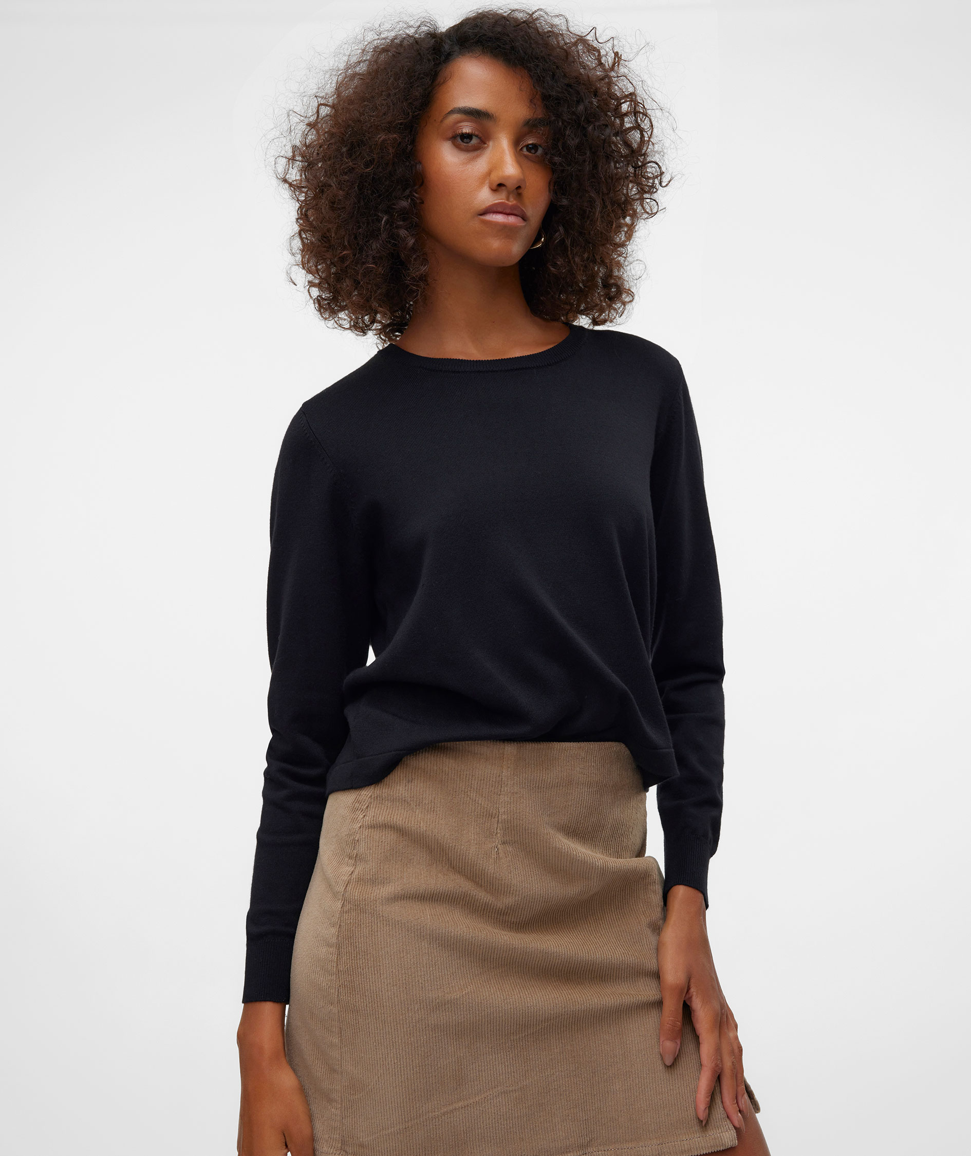 Vero Moda VMSILJE stickad tr&ouml;ja dam, Black